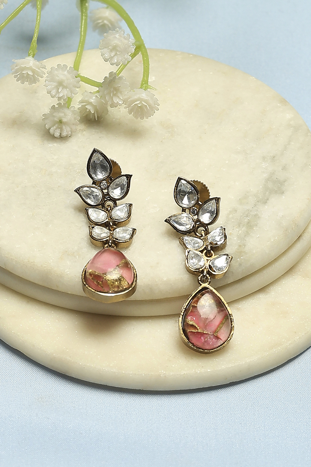 Light Pink Brass Drop & Danglers image number 0