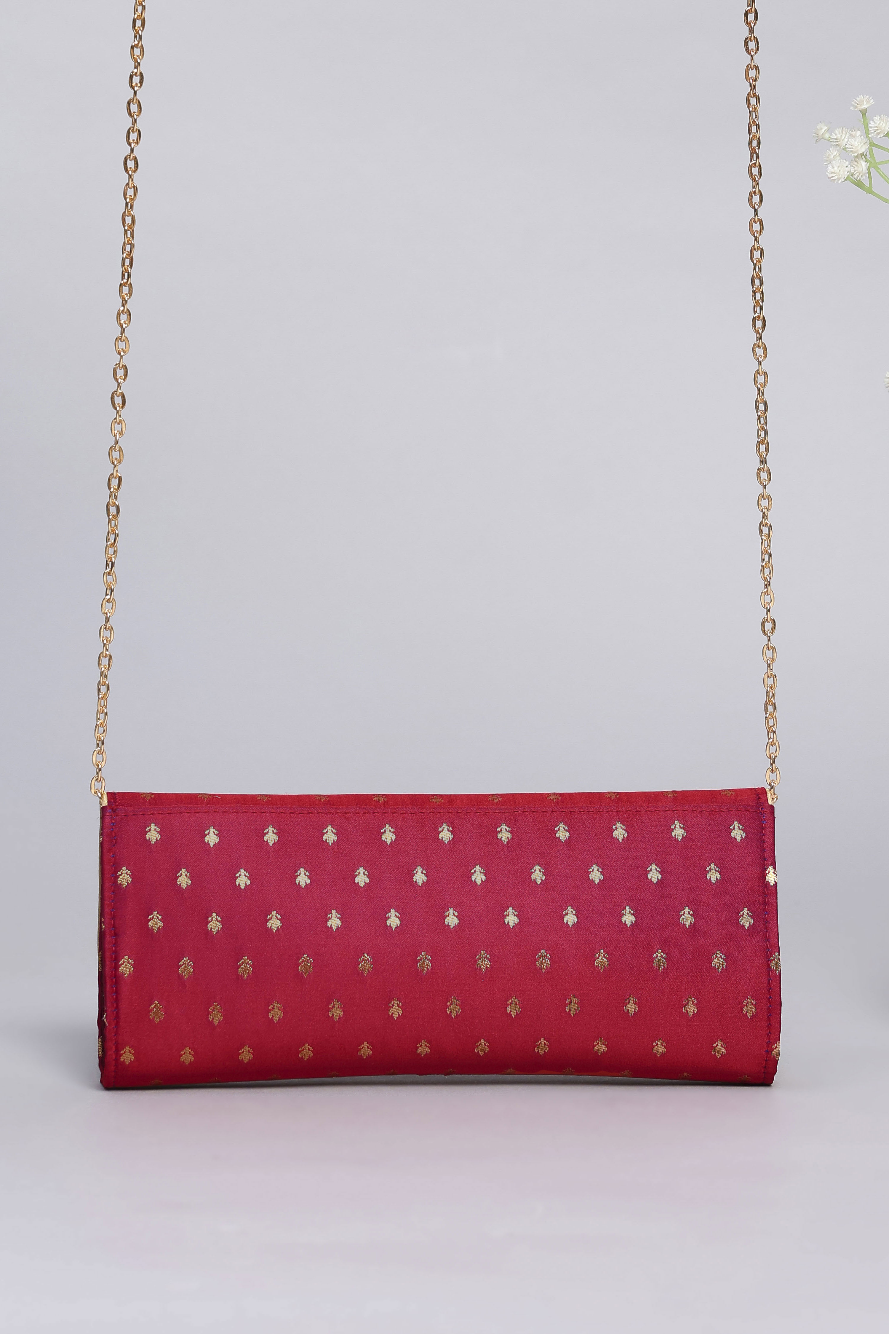 Dark Red Polycotton Handbag image number 5