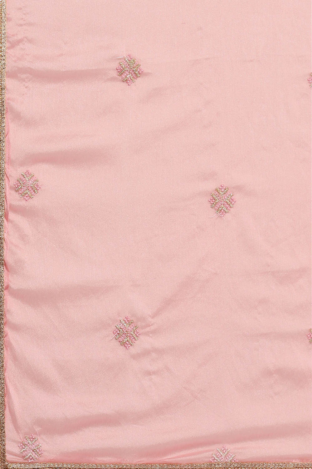 Pink Cotton Blend Unstitched Suit Set image number 5