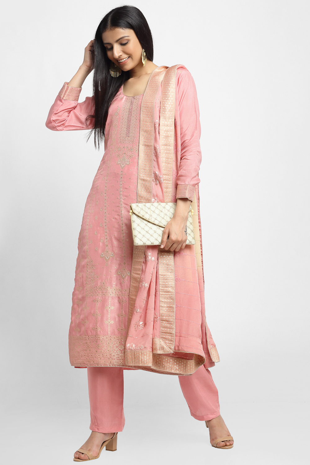 Gajri Russian Jacqard Easy Stitch Suit Set image number 5