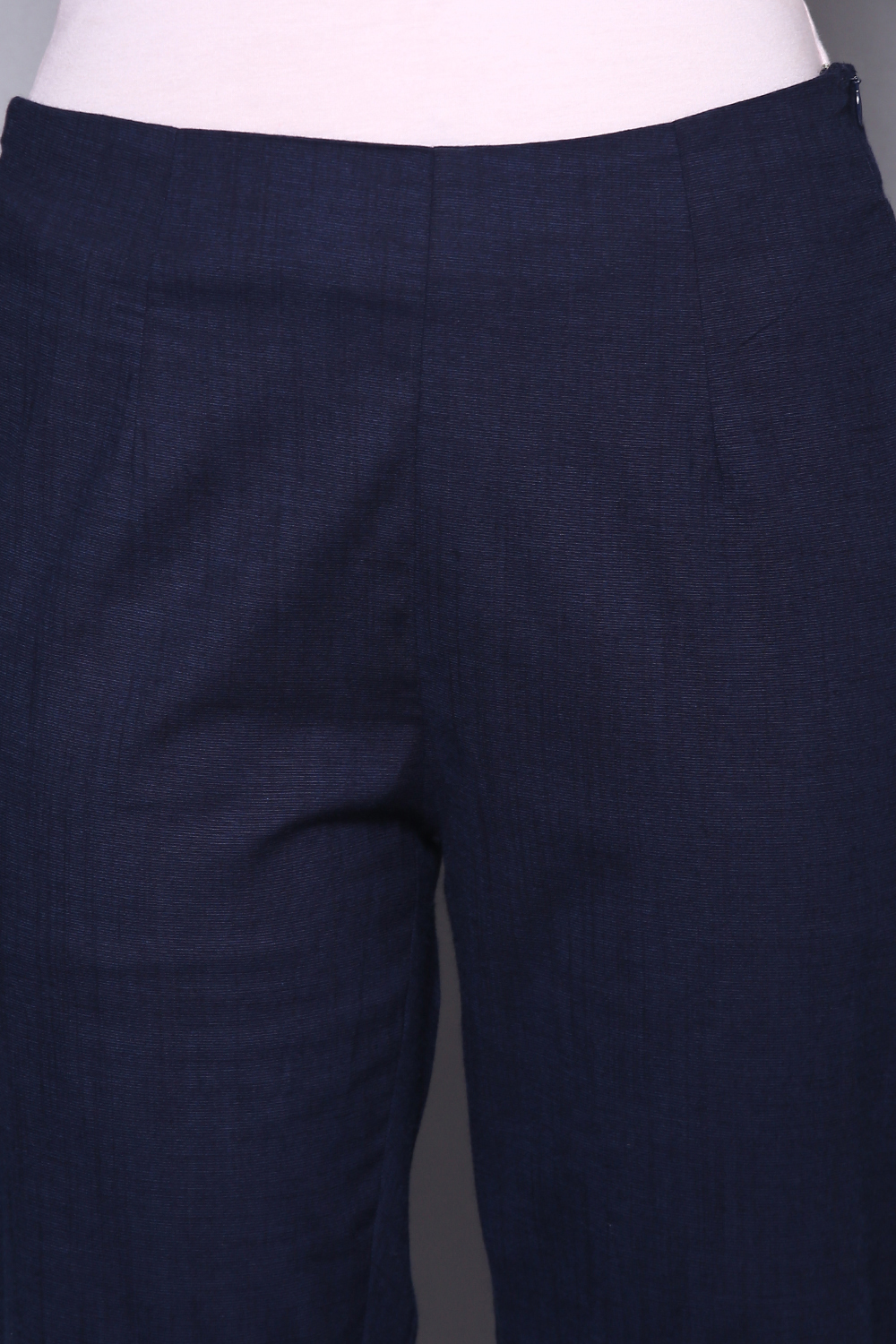 White Viscose Lycra Solid Pant image number 1
