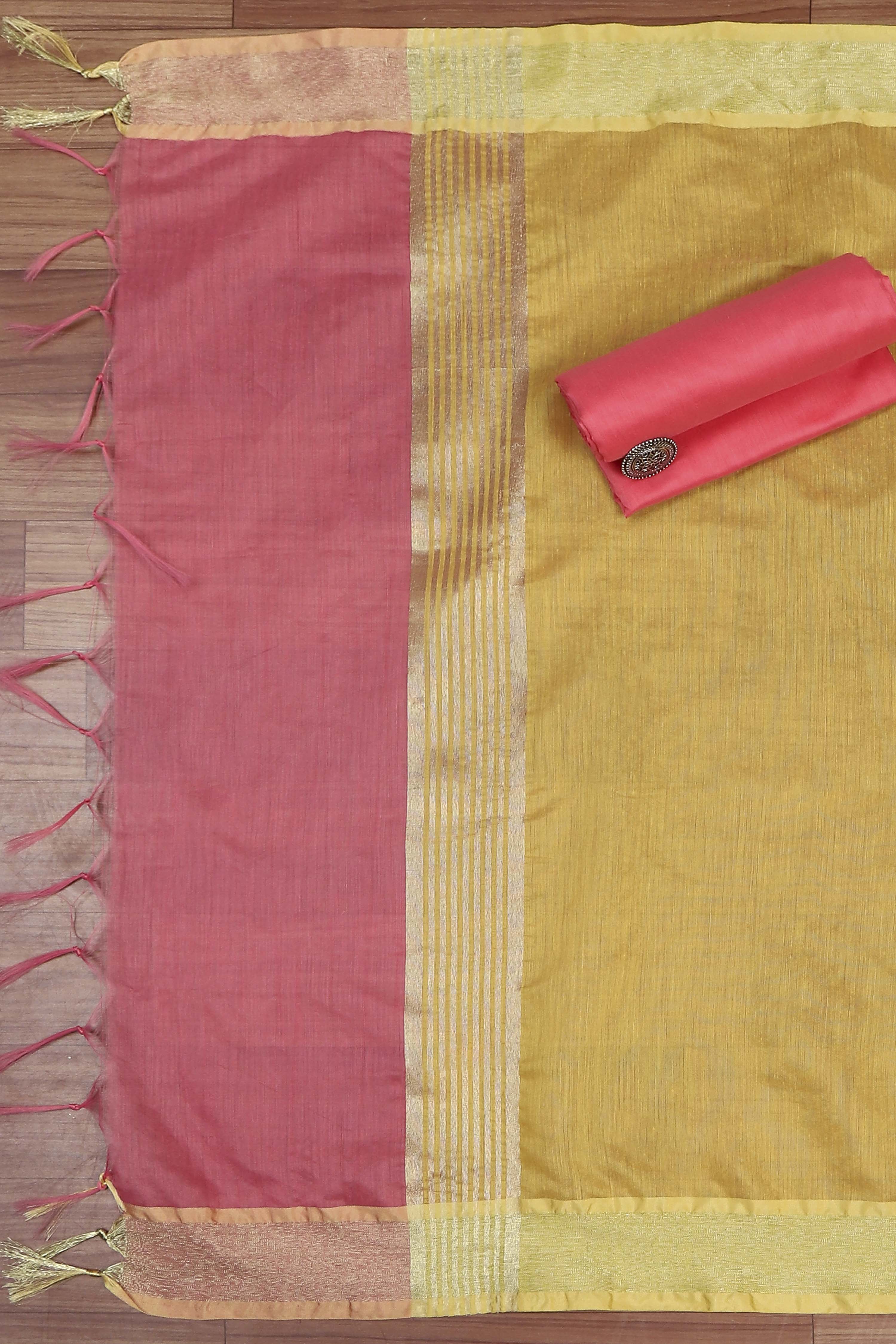 Pink Cotton Printed Embroidered Unstitched Suit Set image number 3