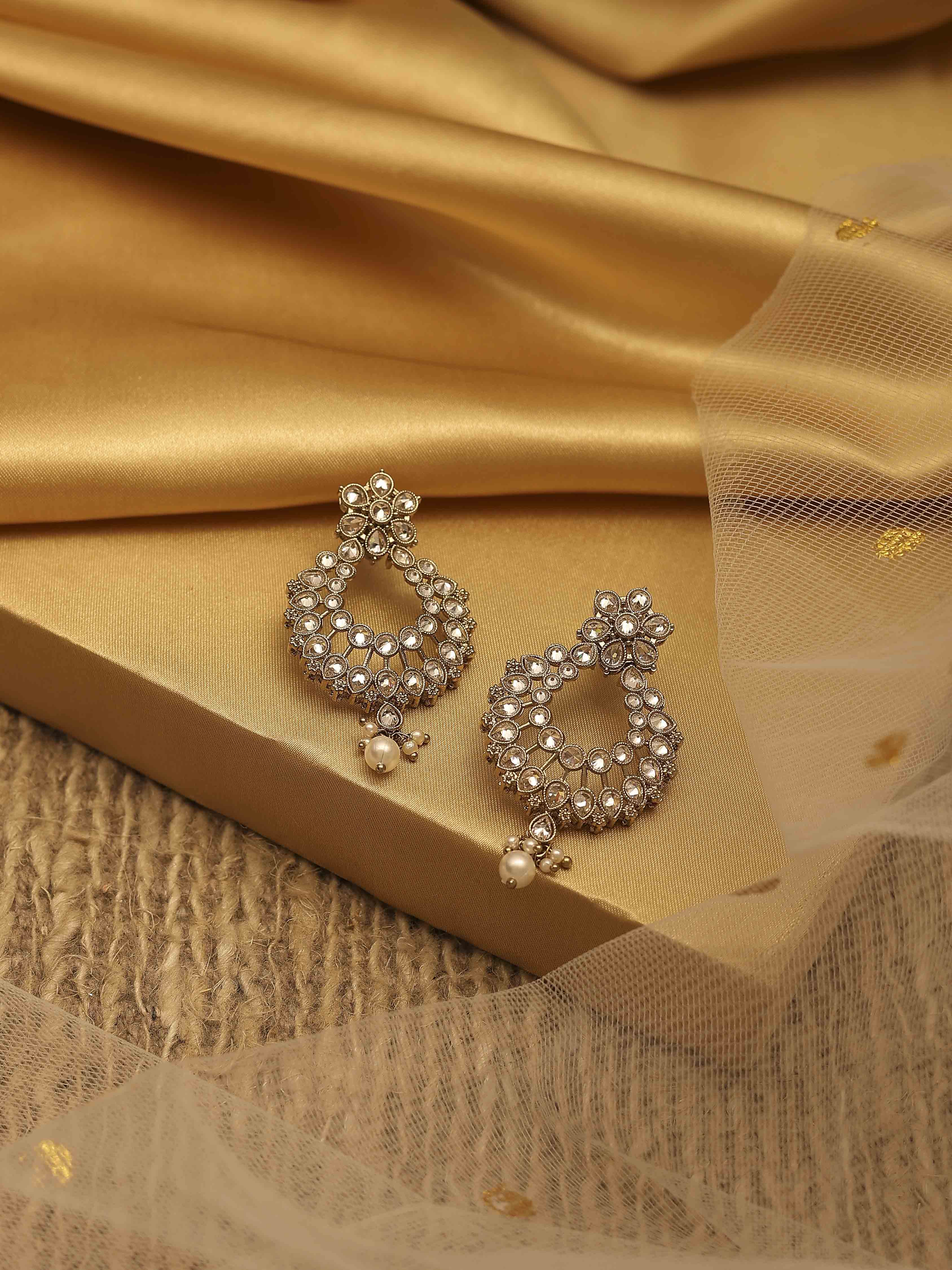Gold Plated Brass Drop Earrings image number 0