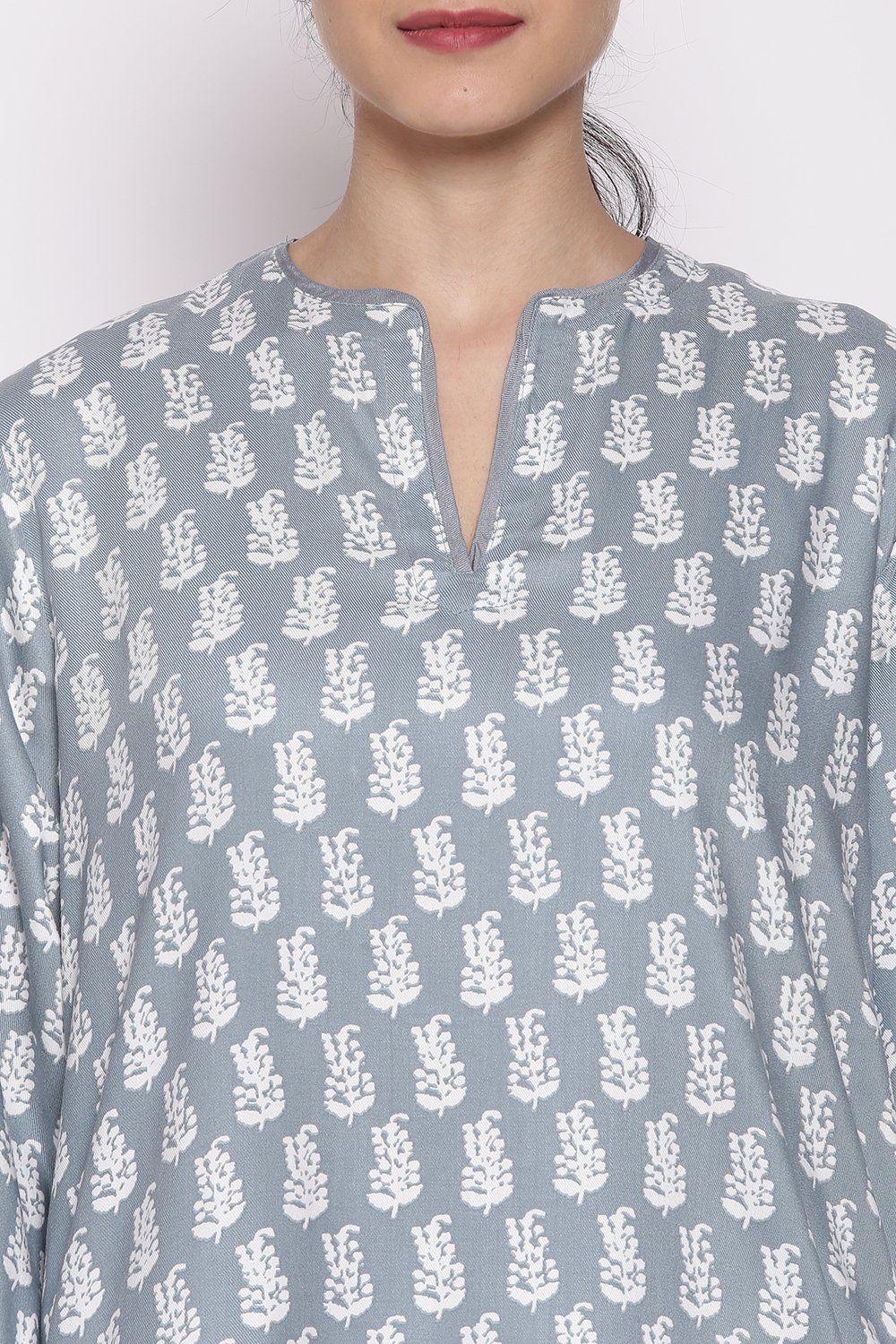 Dark Pink Cotton Printed Loungewear Set image number 2