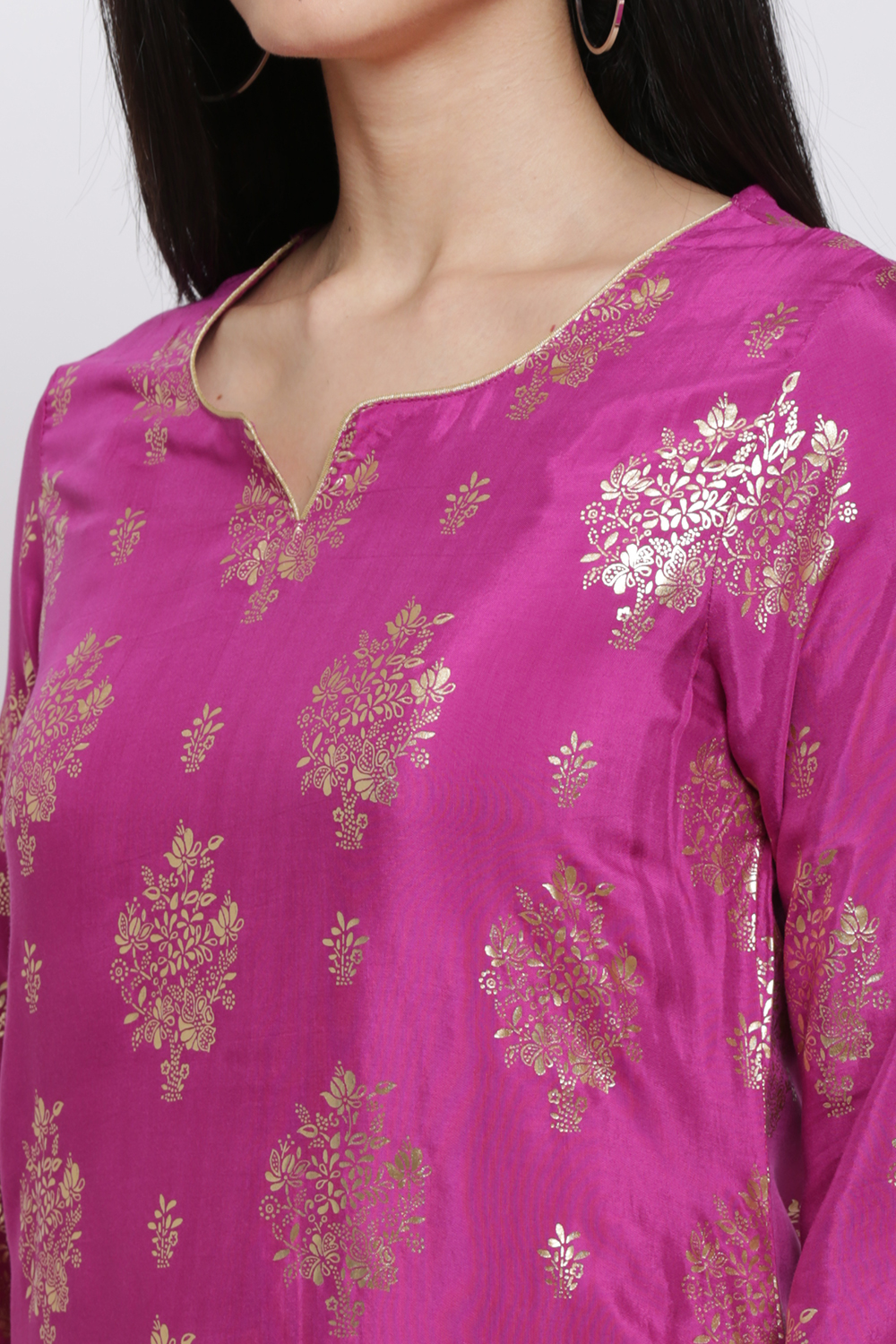 Yellow Viscose Straight Kurta image number 1