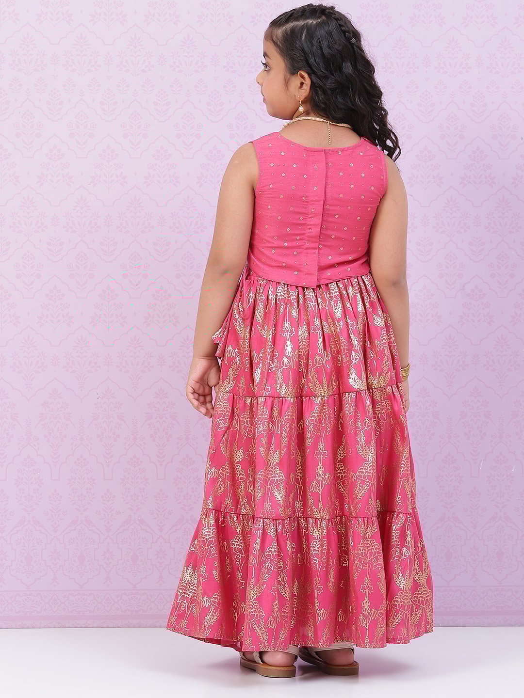 Blue Art Silk Lehenga Set image number 4