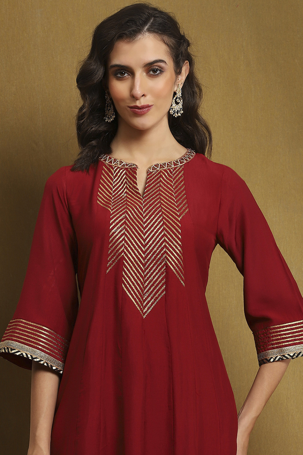 Grey Yarn-Dyed Festive Kalidar Kurta image number 1
