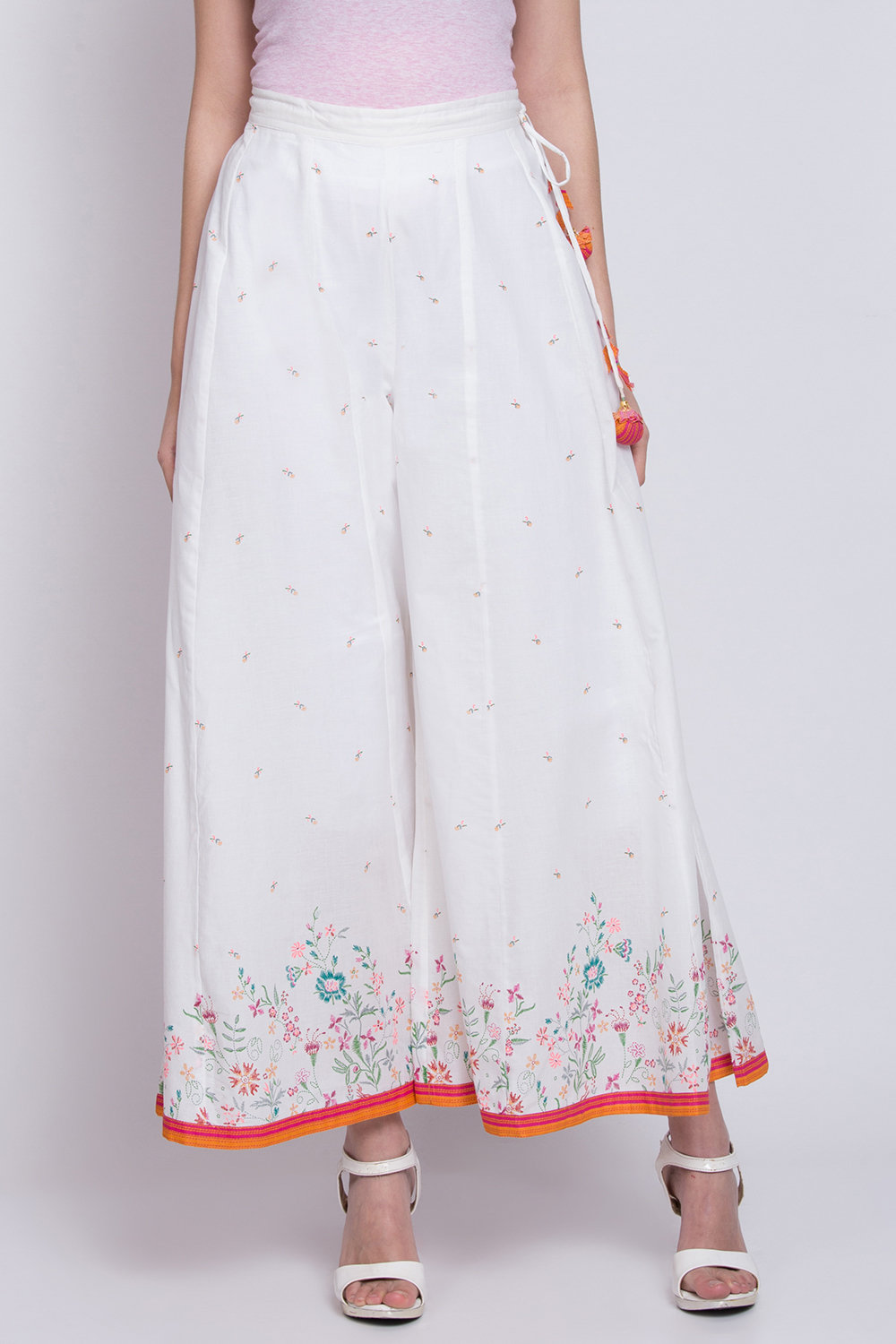 White Cotton Palazzo image number 0