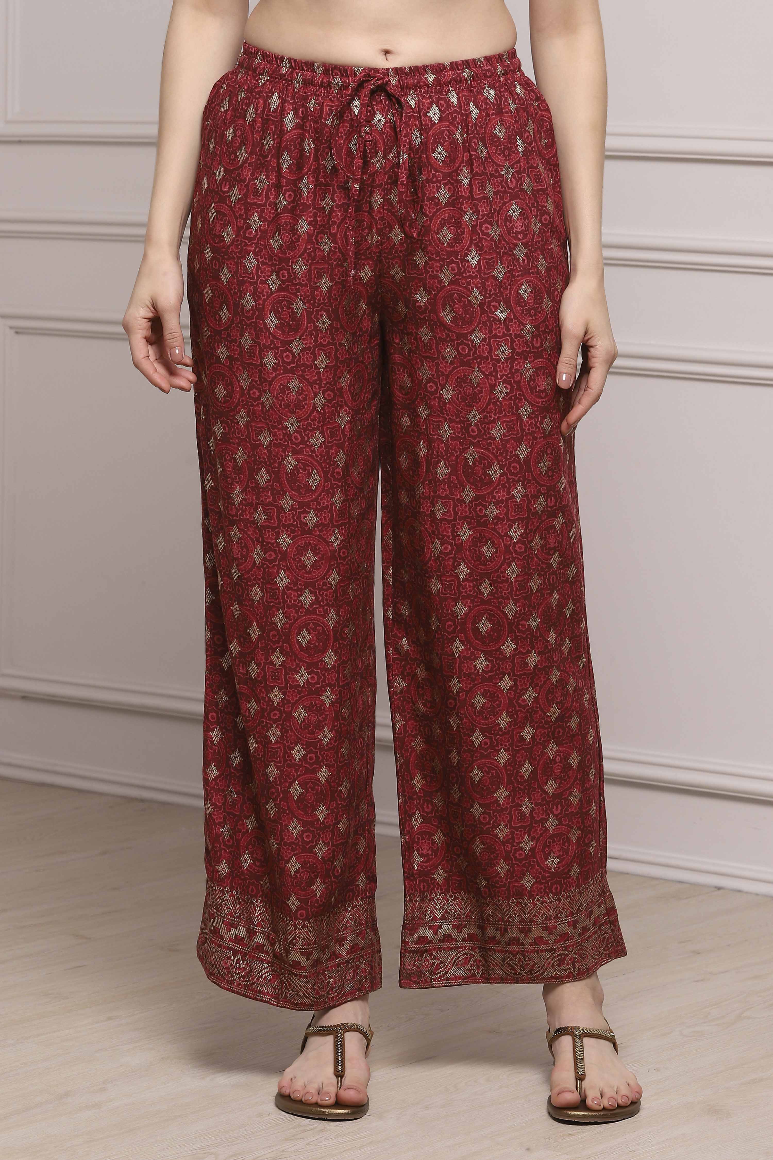 Rust Rayon Palazzo image number 4