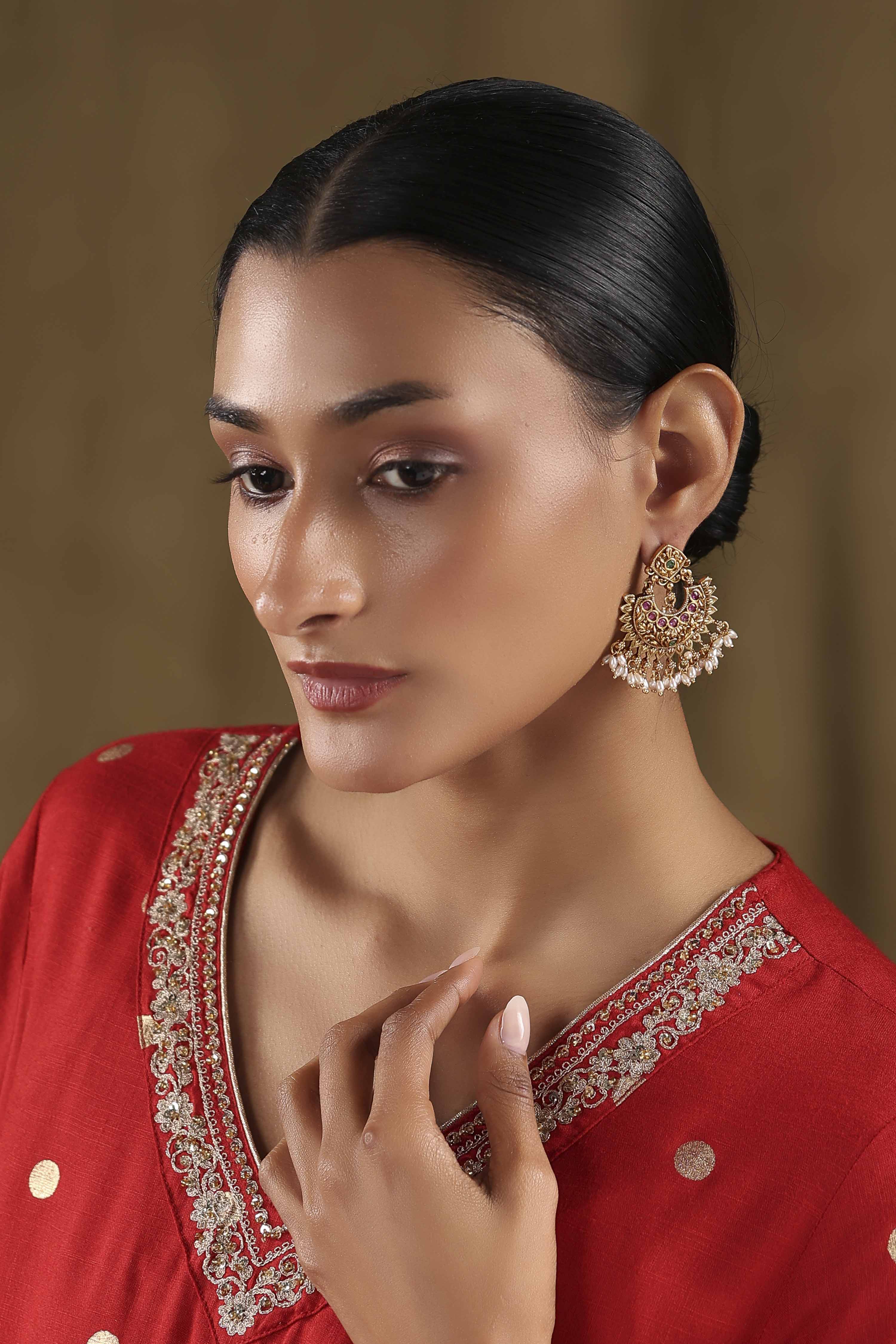 Gold Brass Chaandbali image number 3