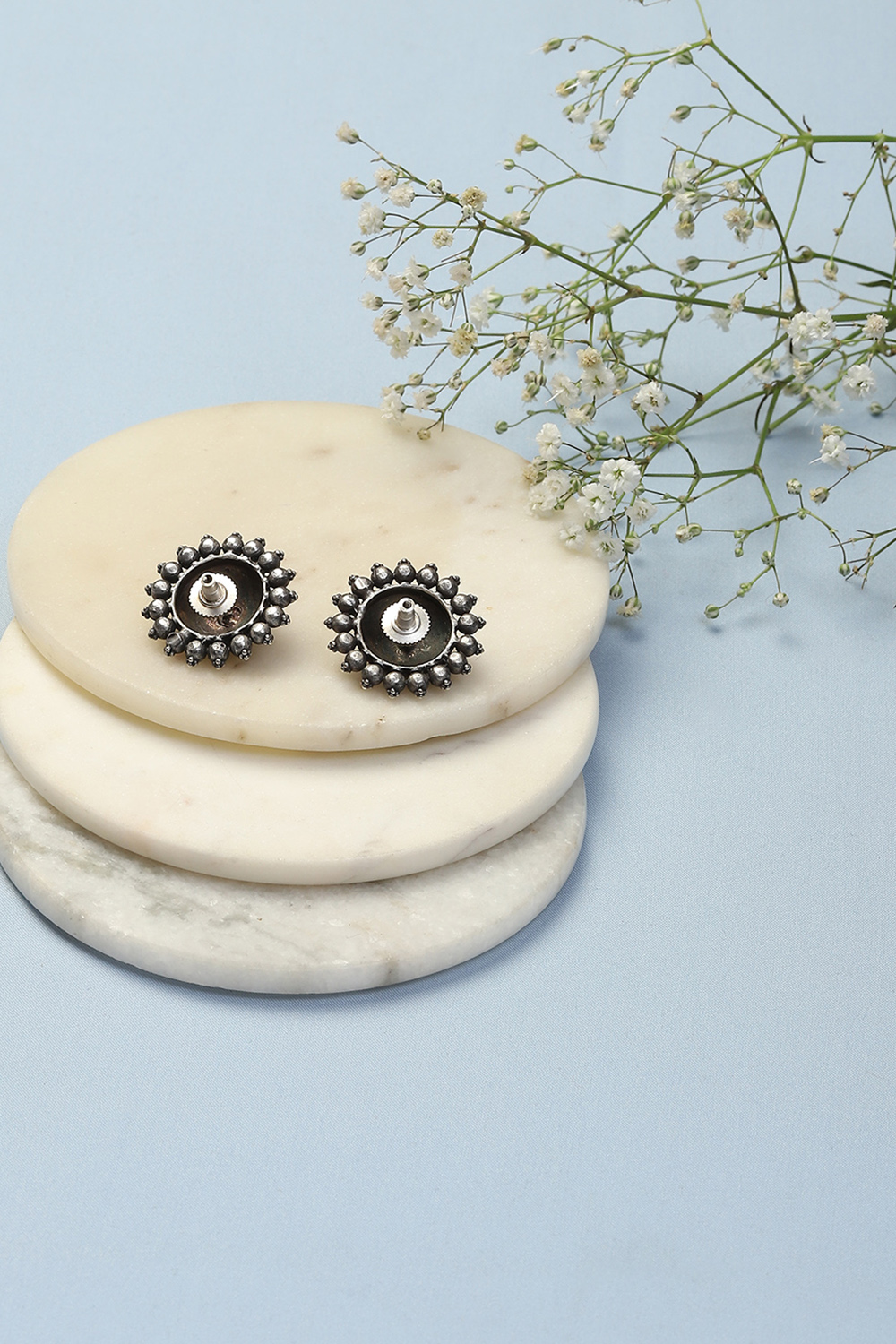 Oxidised Brass Earrings image number 2