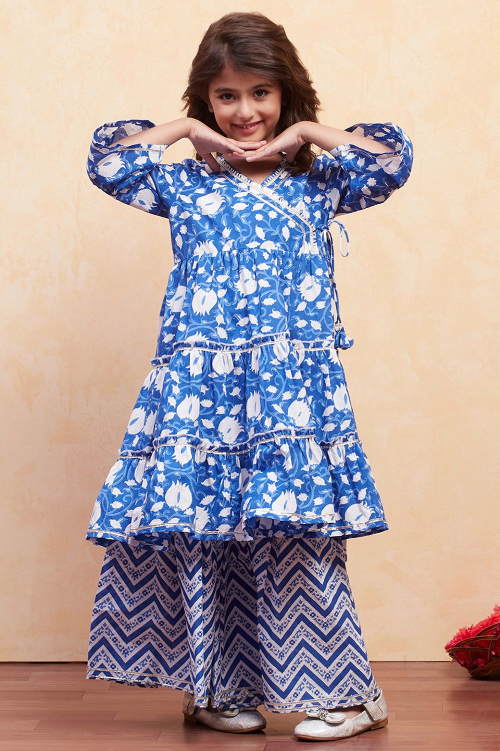 Lilac Cotton Garara Set image number 6