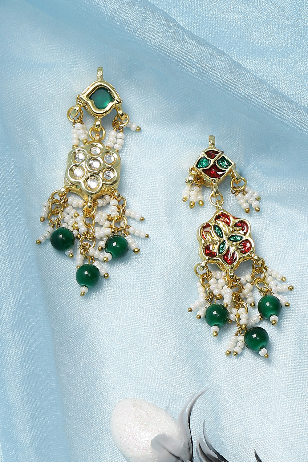 Green Drop Earrings image number 2