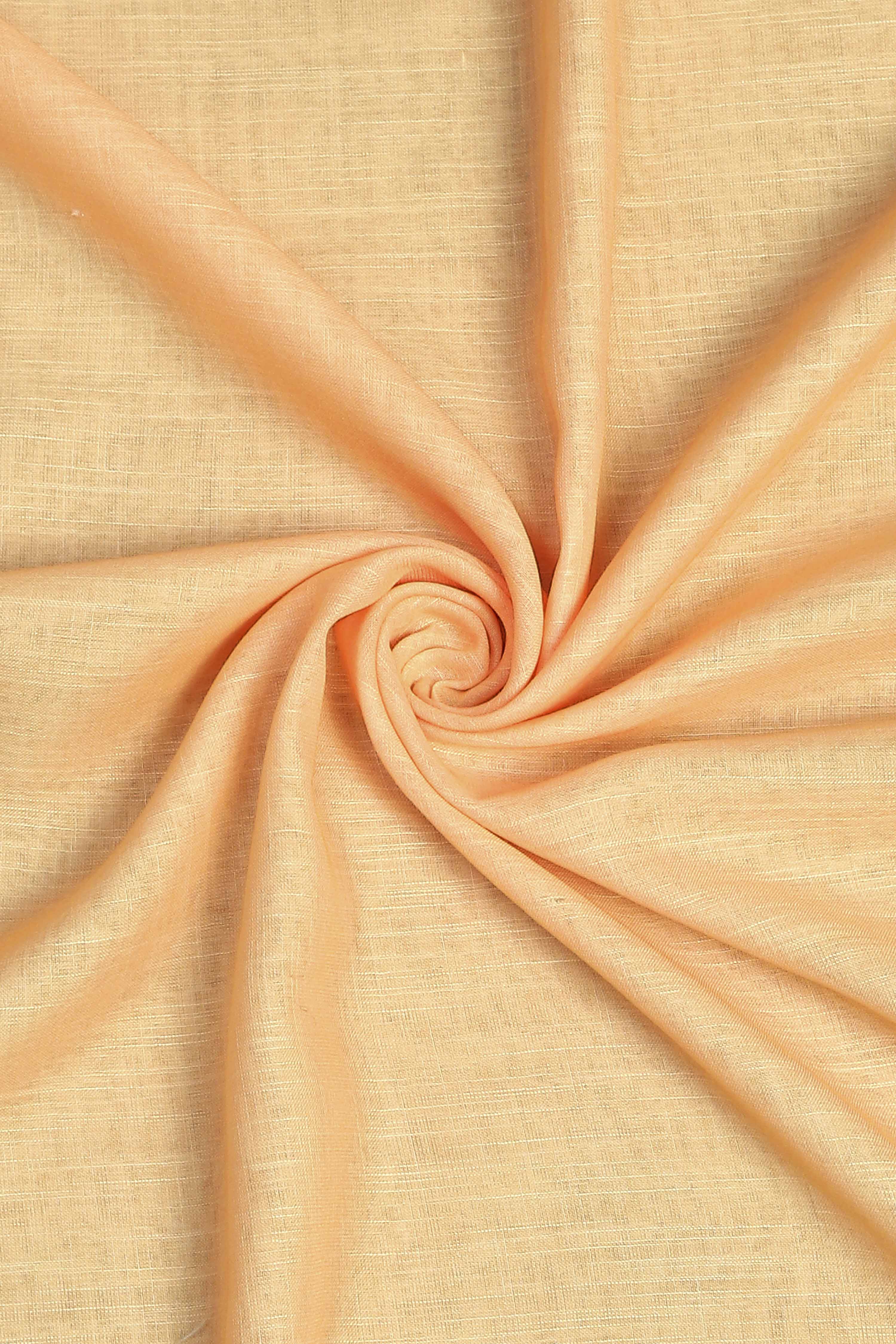 Yellow Linen Unstitched Suit Set image number 2