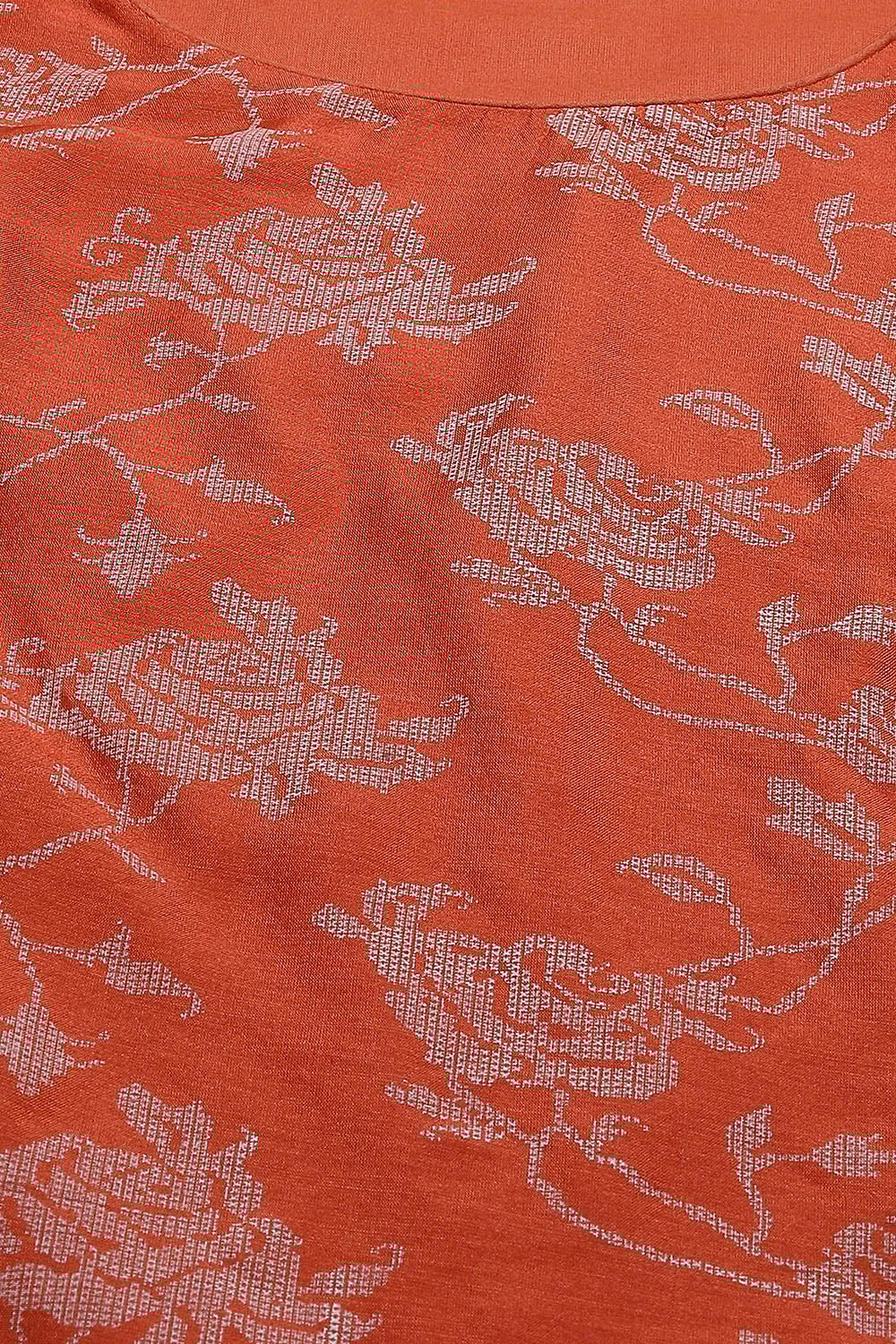 Green Art Silk Straight Printed Kurta image number 1