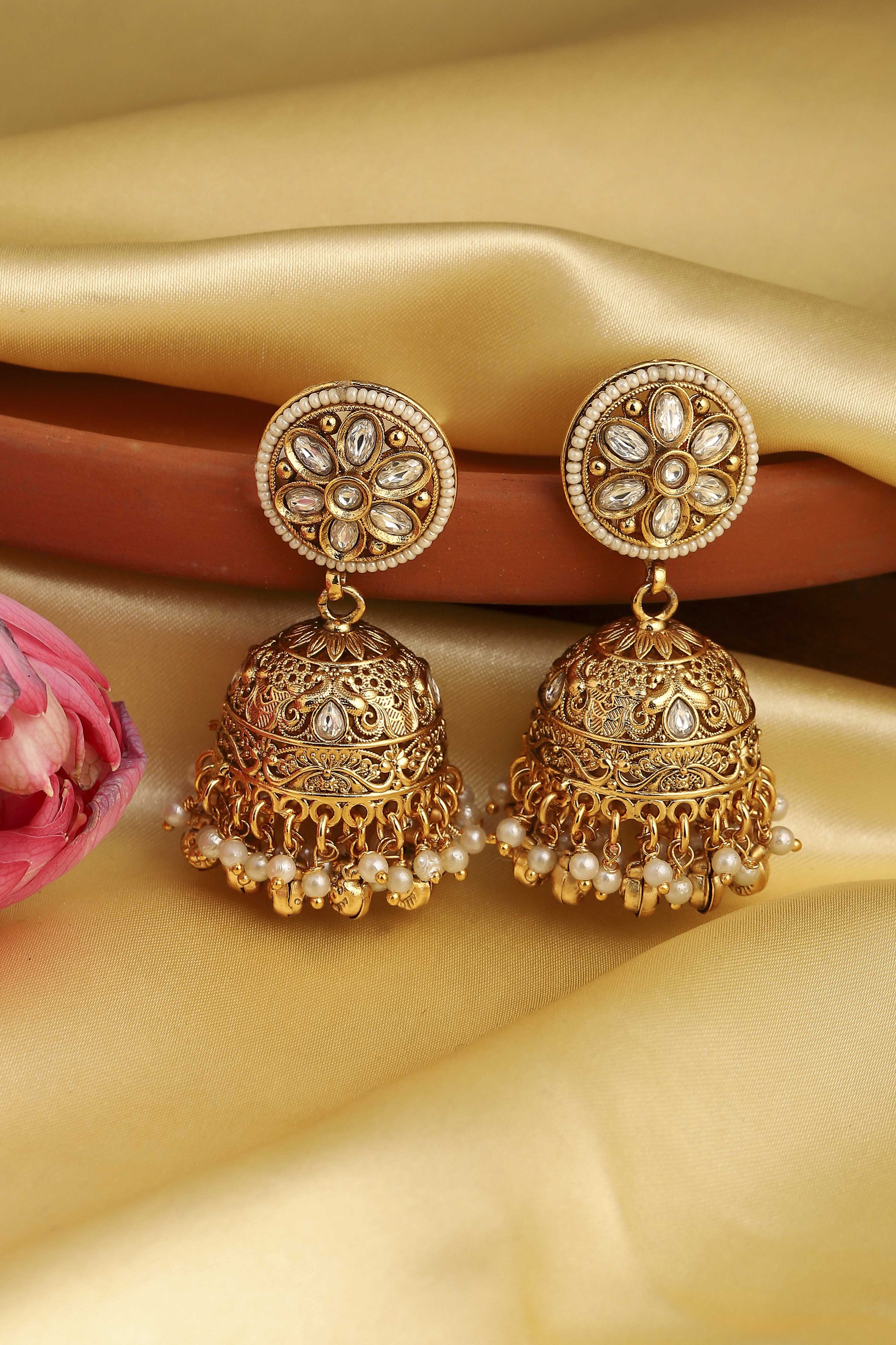 Gold Brass Jhumka image number 0