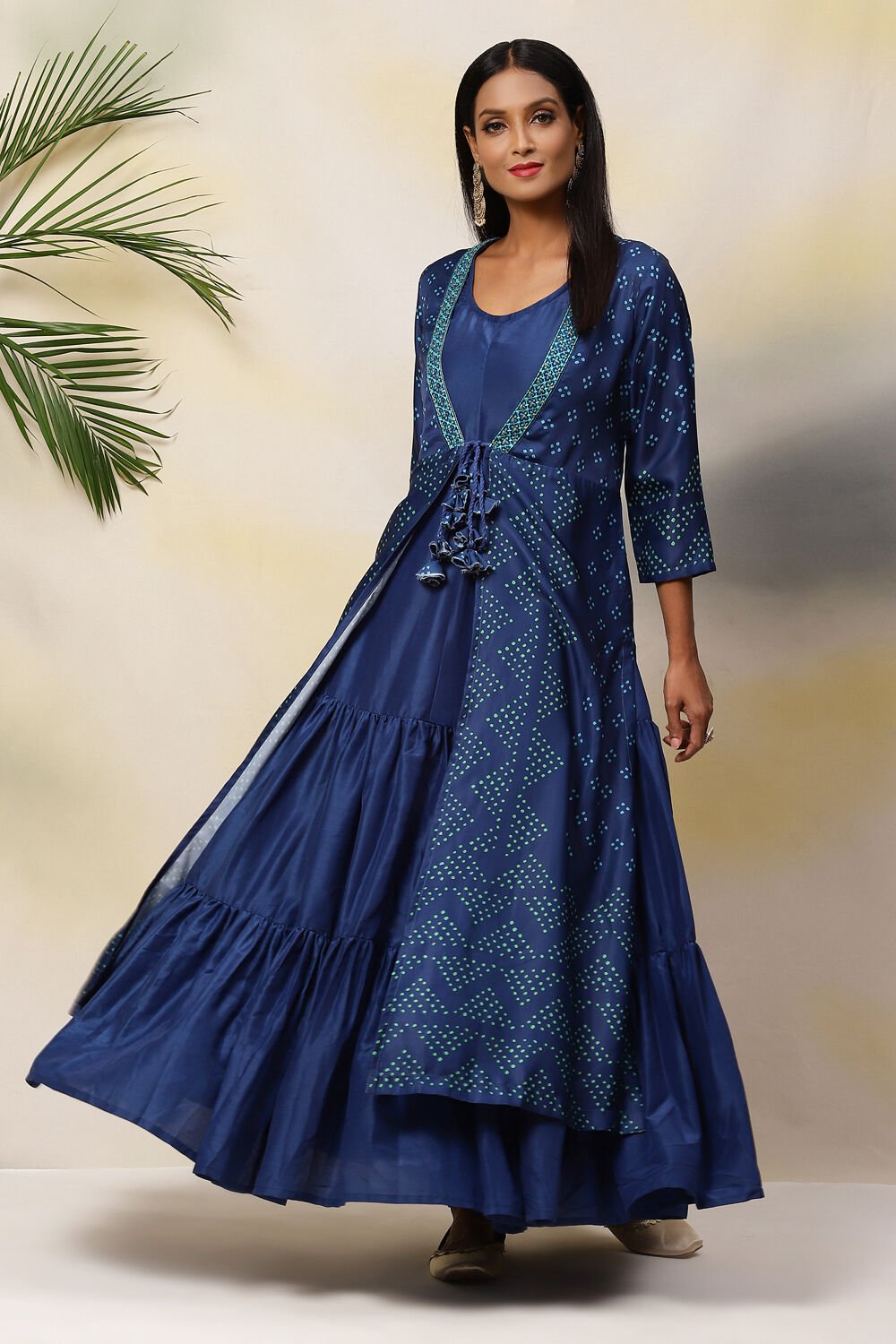 Blue Modal Straight Printed Kurta image number 0