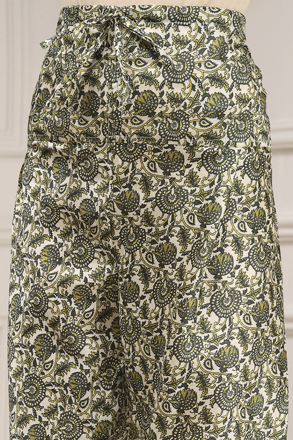 Mustard Cotton Modal Digital Print Unstitched Suit Set image number 3