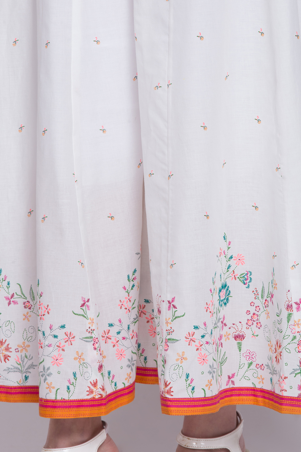White Cotton Palazzo image number 1