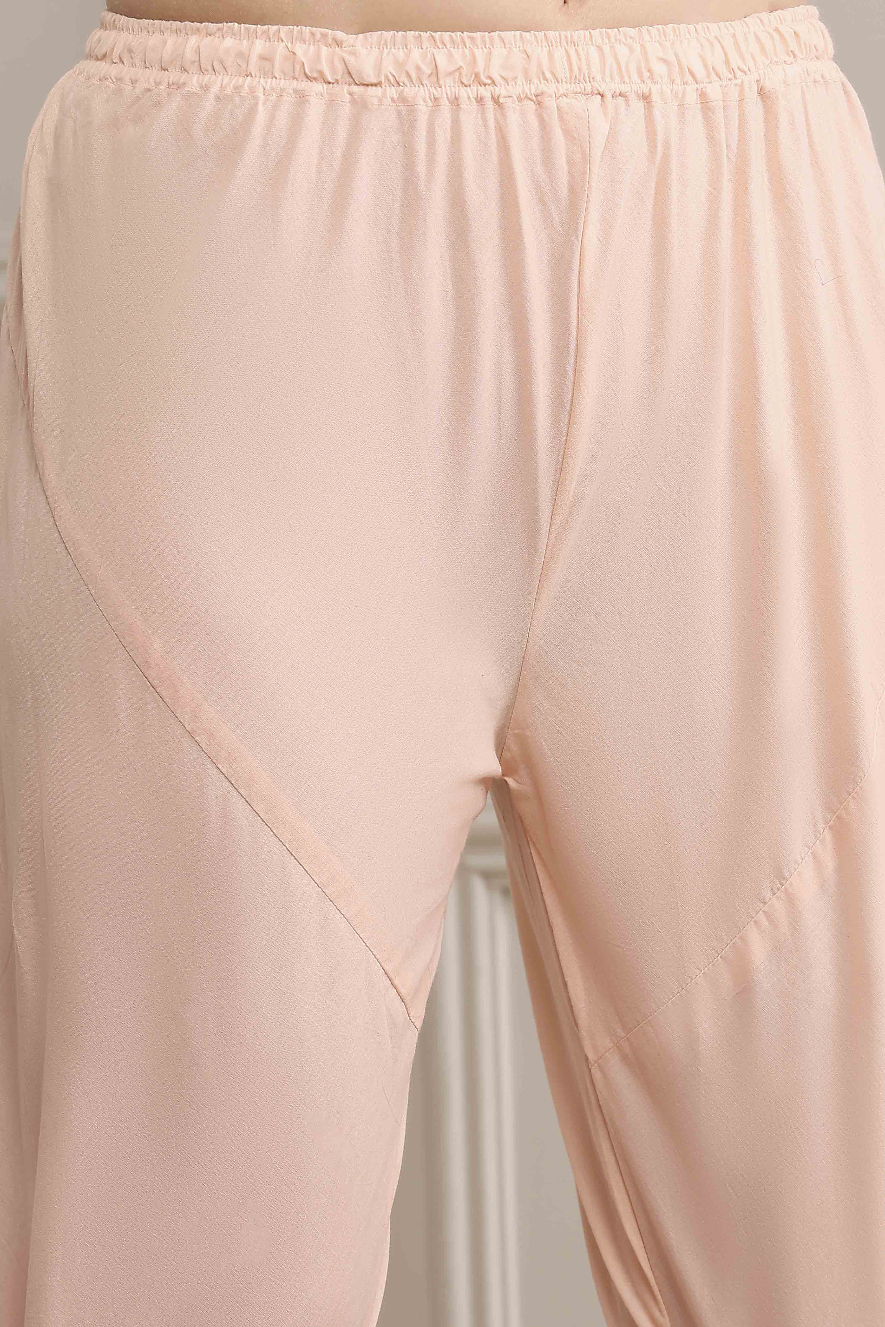 Blue Cotton Printed Anarkali Suit Set image number 2