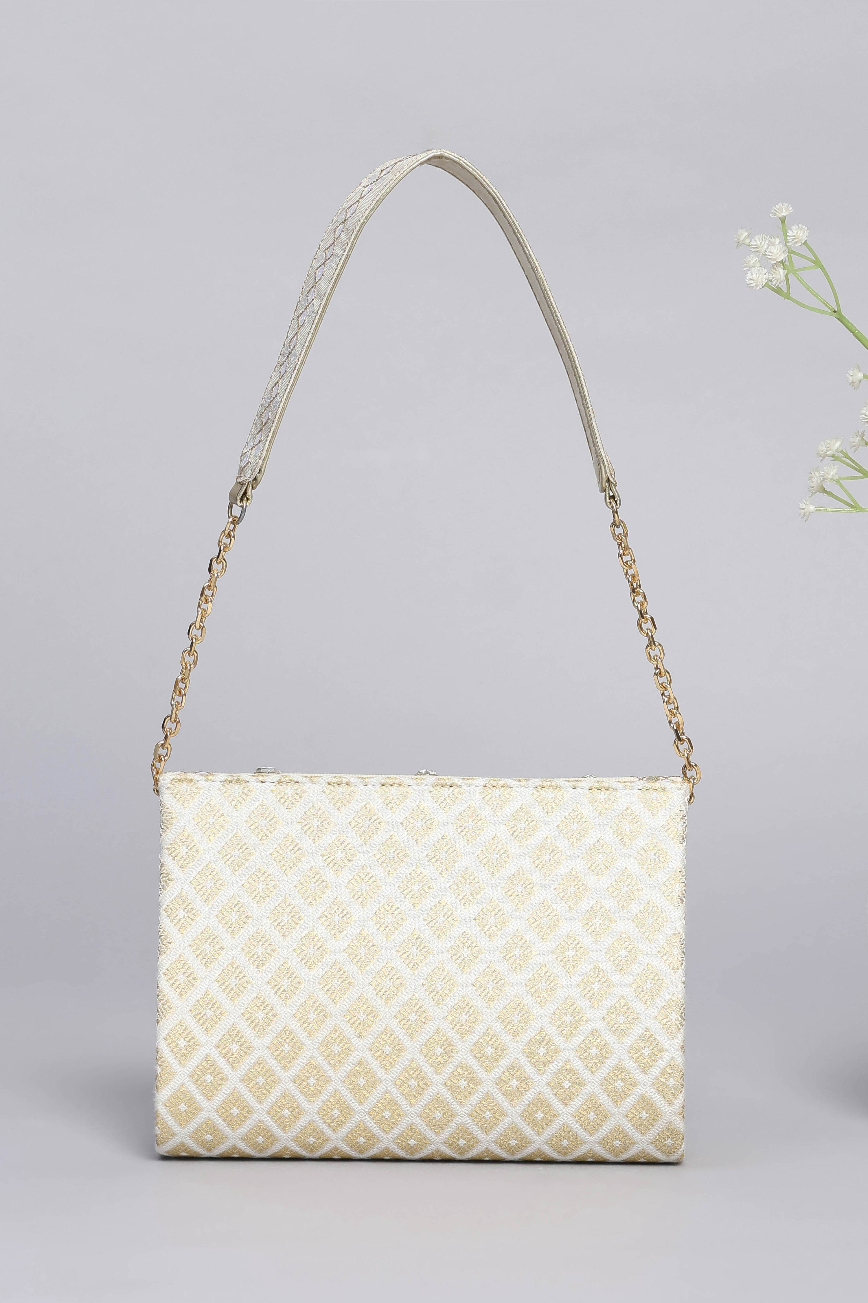 Ivory Polycotton Clutch image number 5