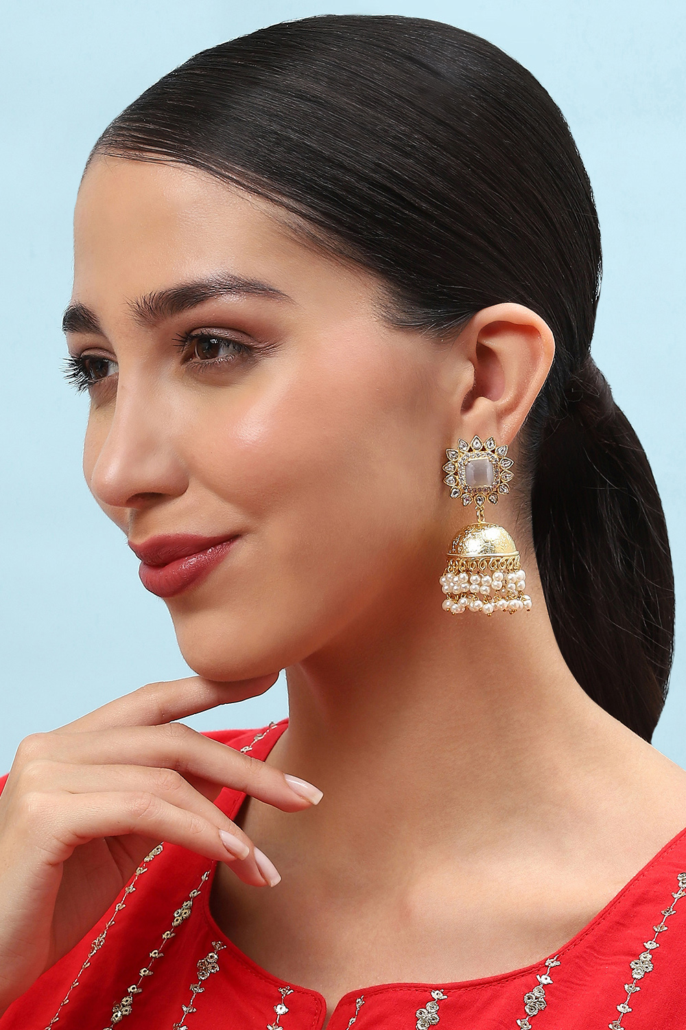 Grey Brass earrings image number 1