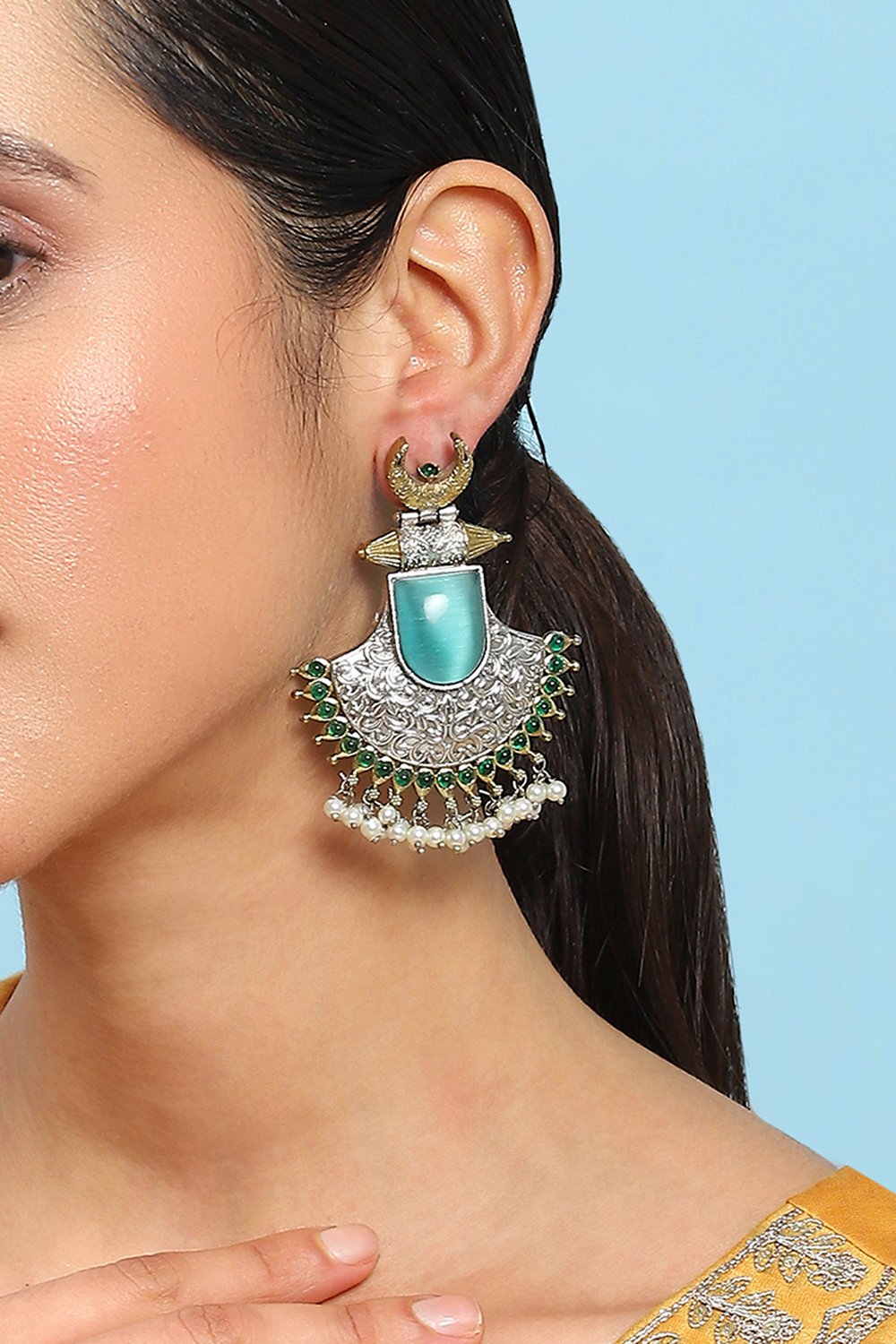 Blue Alloy Drop & Danglers image number 1