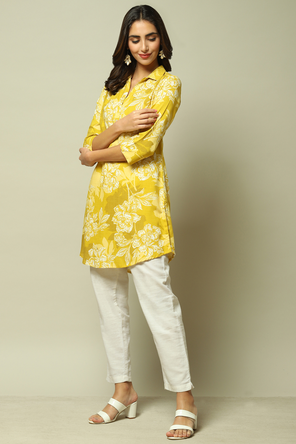 Teal LIVA Printed Shirt image number 6