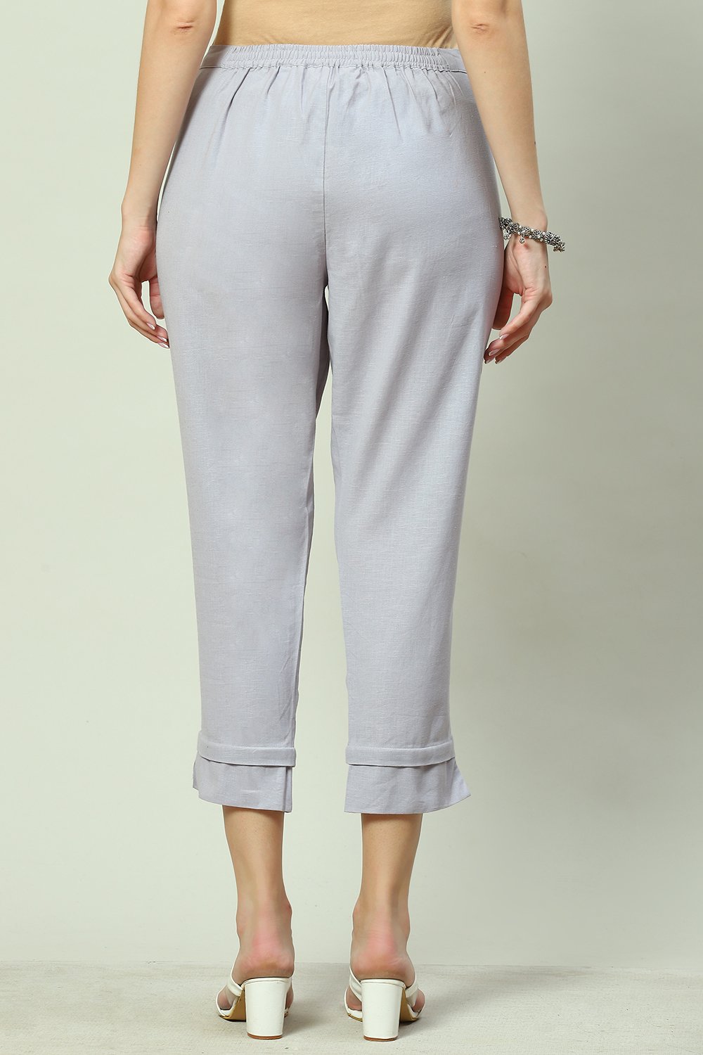 Green Bay Cotton Blend Solid Pant image number 4