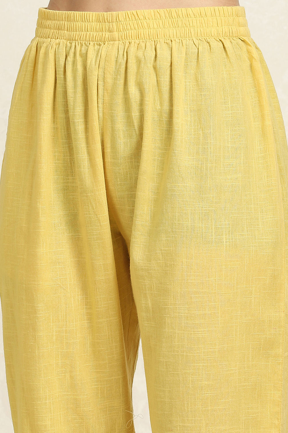 Blue Cotton Handloom Unstitched Suit Set image number 3
