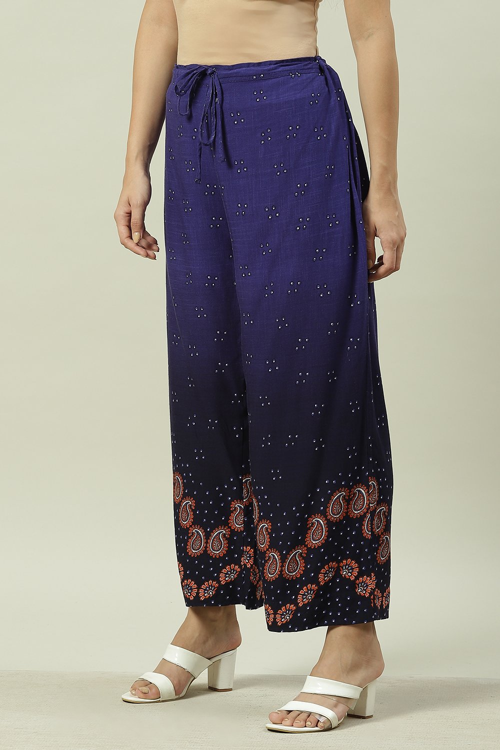 Green Rayon Palazzo image number 3