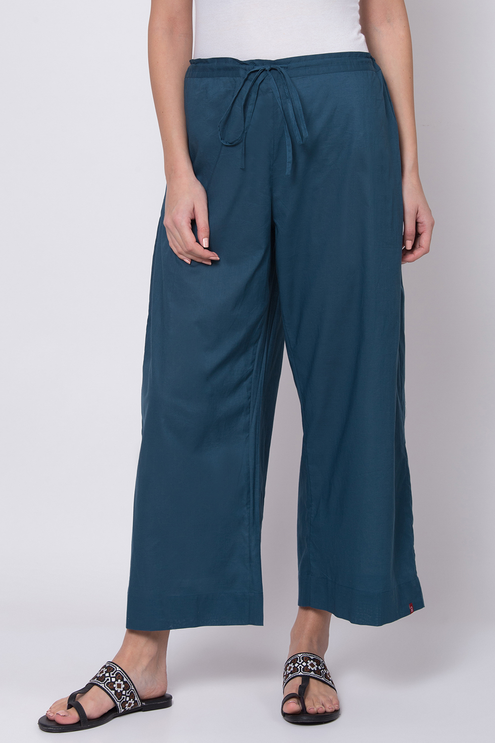 Indigo Cotton Palazzo image number 0