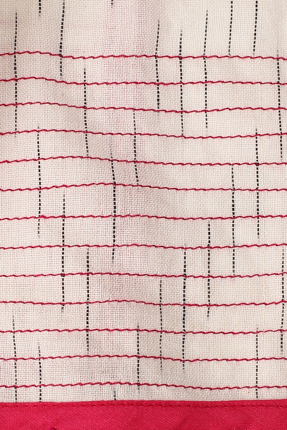 Off White Cotton Yarndyed Scarf image number 1