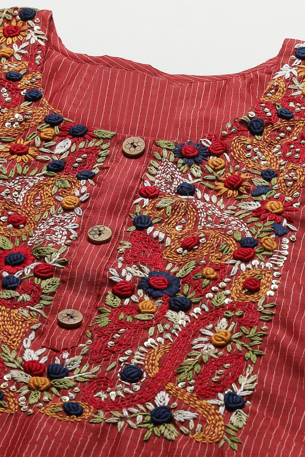 Maroon Art Silk Unstitched Suit Set image number 2
