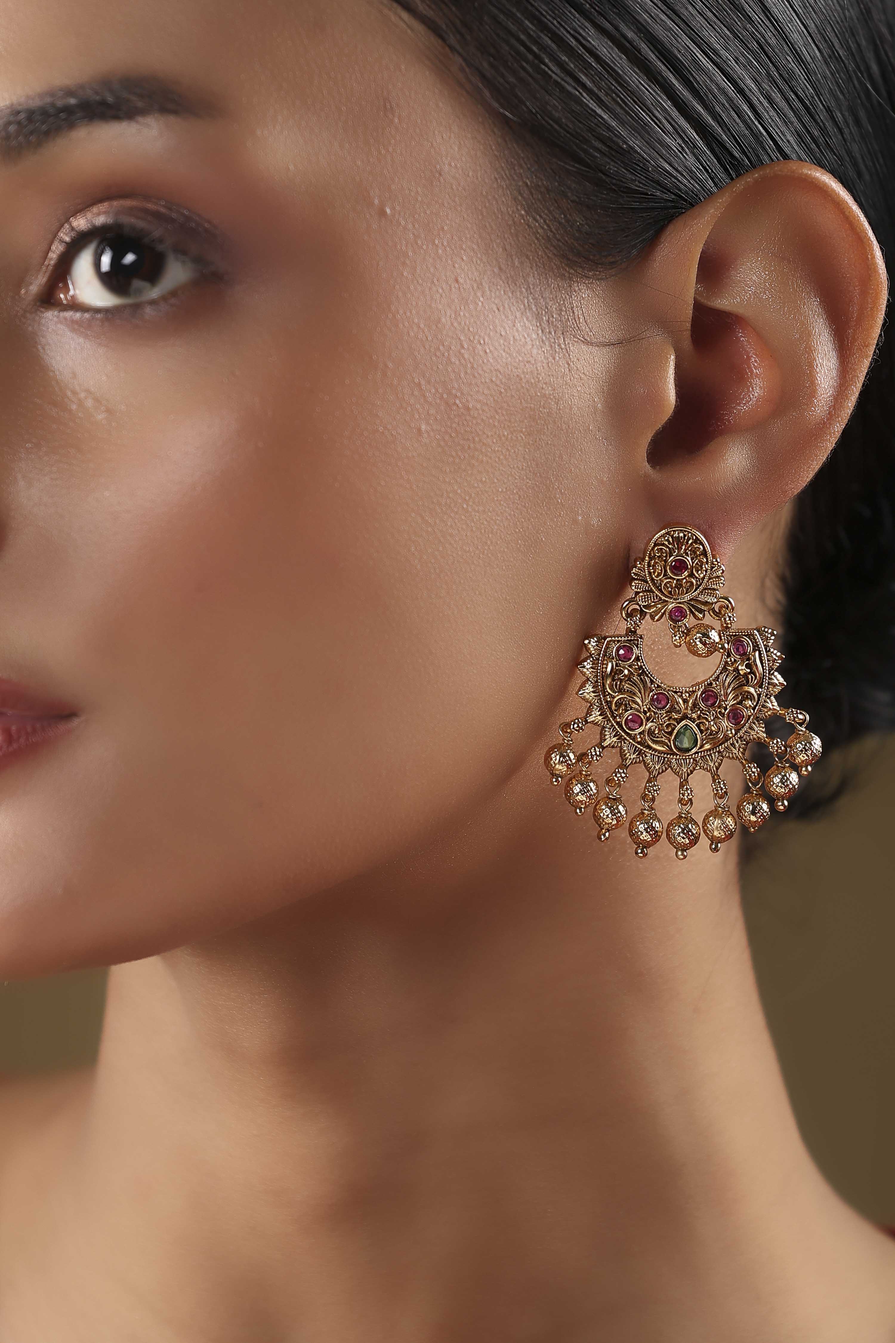 Gold Brass Chaandbali image number 1