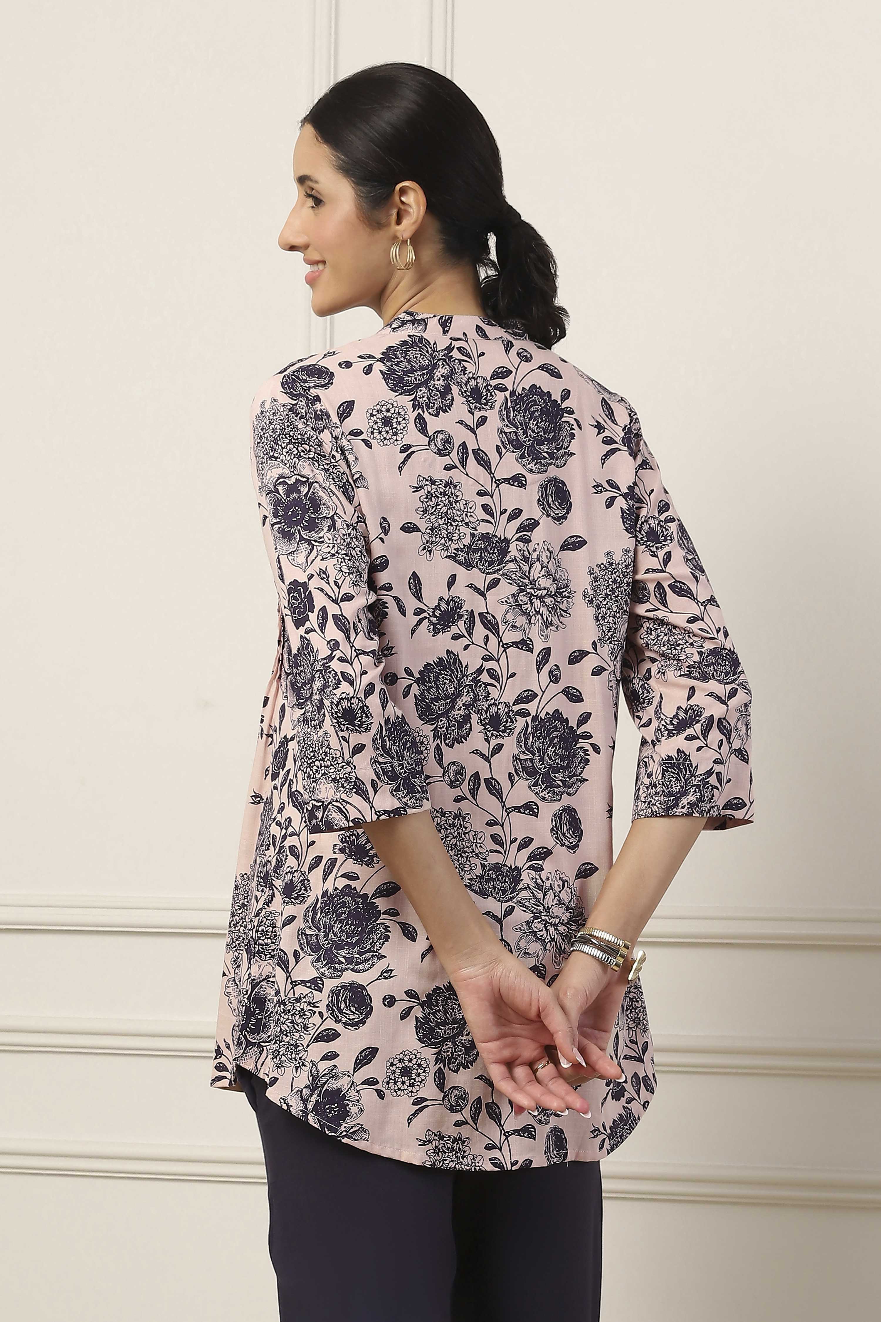 Beige Viscose Rayon Straight Kurta image number 3