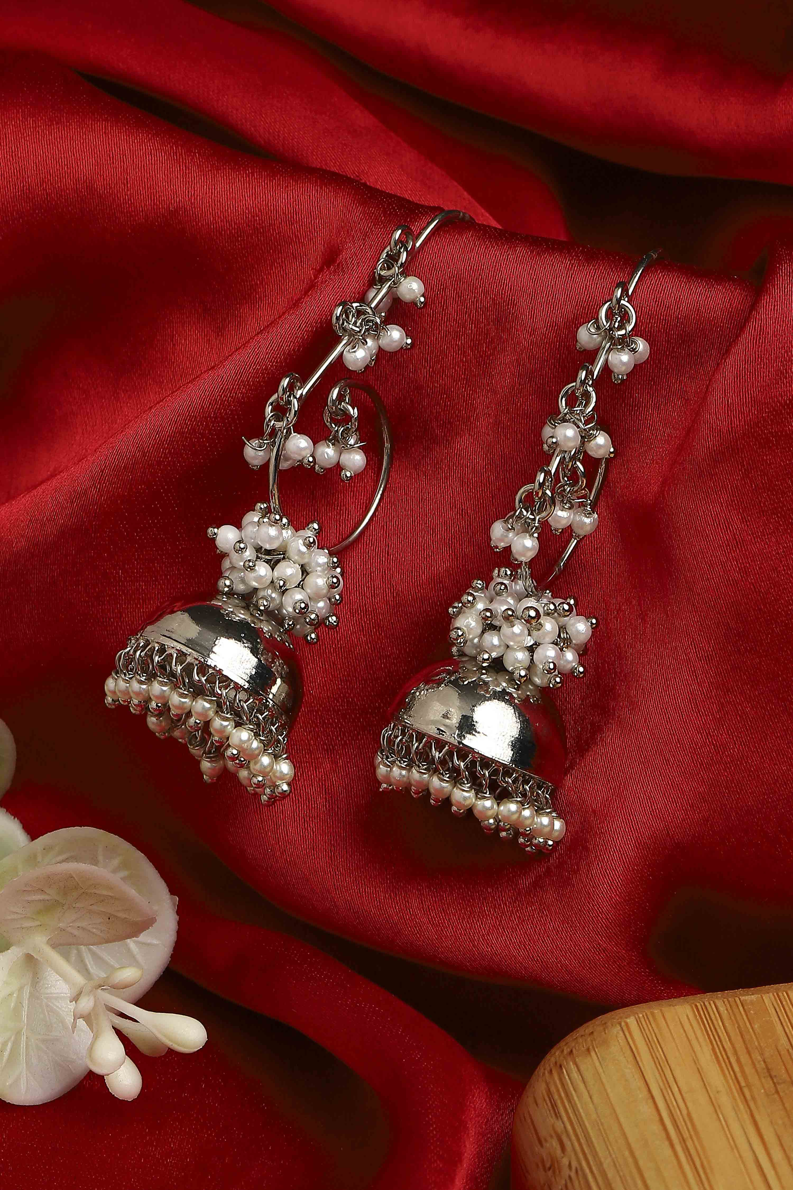Silver Brass Jhumka image number 2