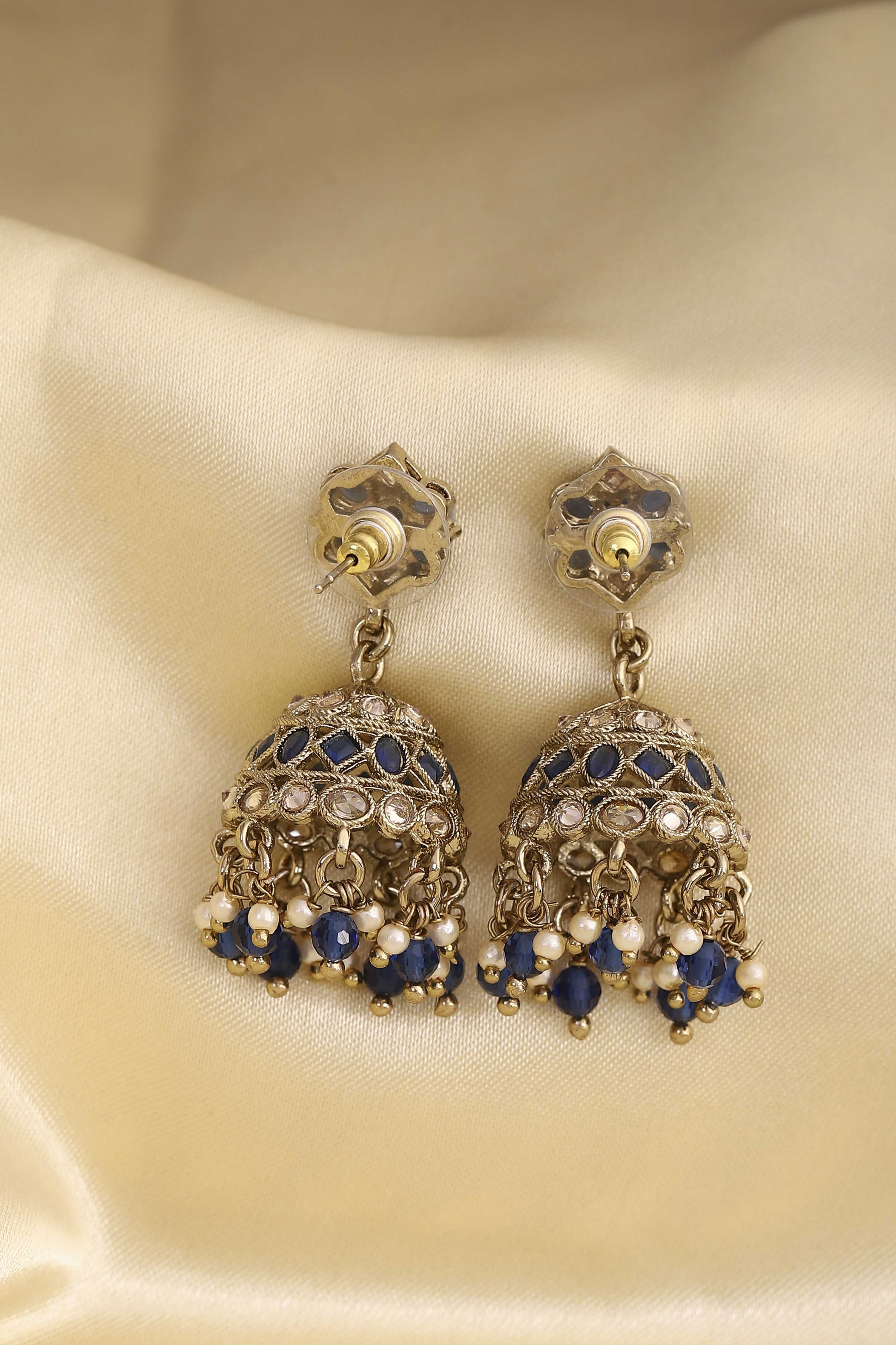 Navy Pearl Earrings image number 2