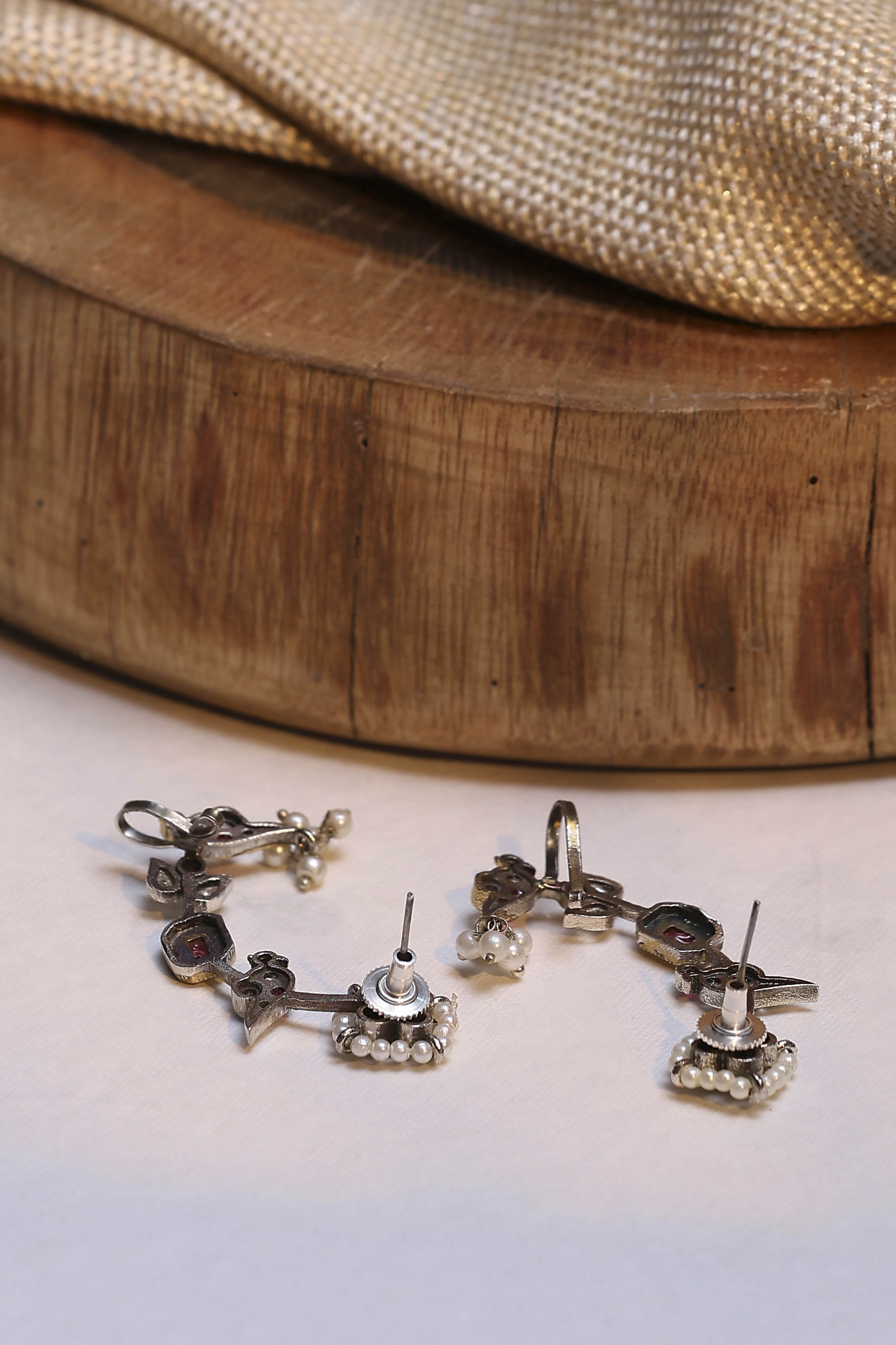 Dark Pink Brass Earcuff image number 2