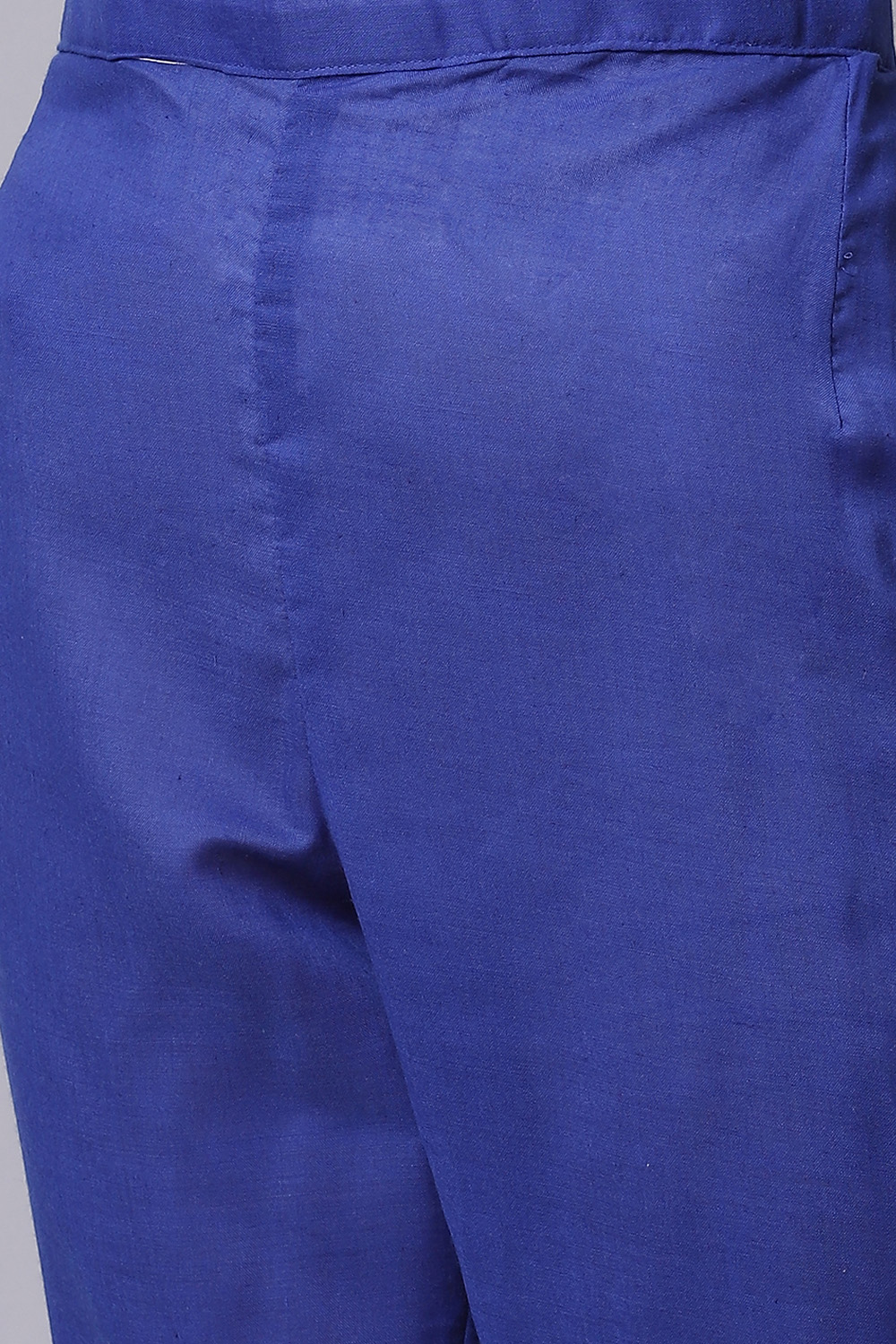 Blue Cotton Unstitched Dress Material Suit Set image number 7