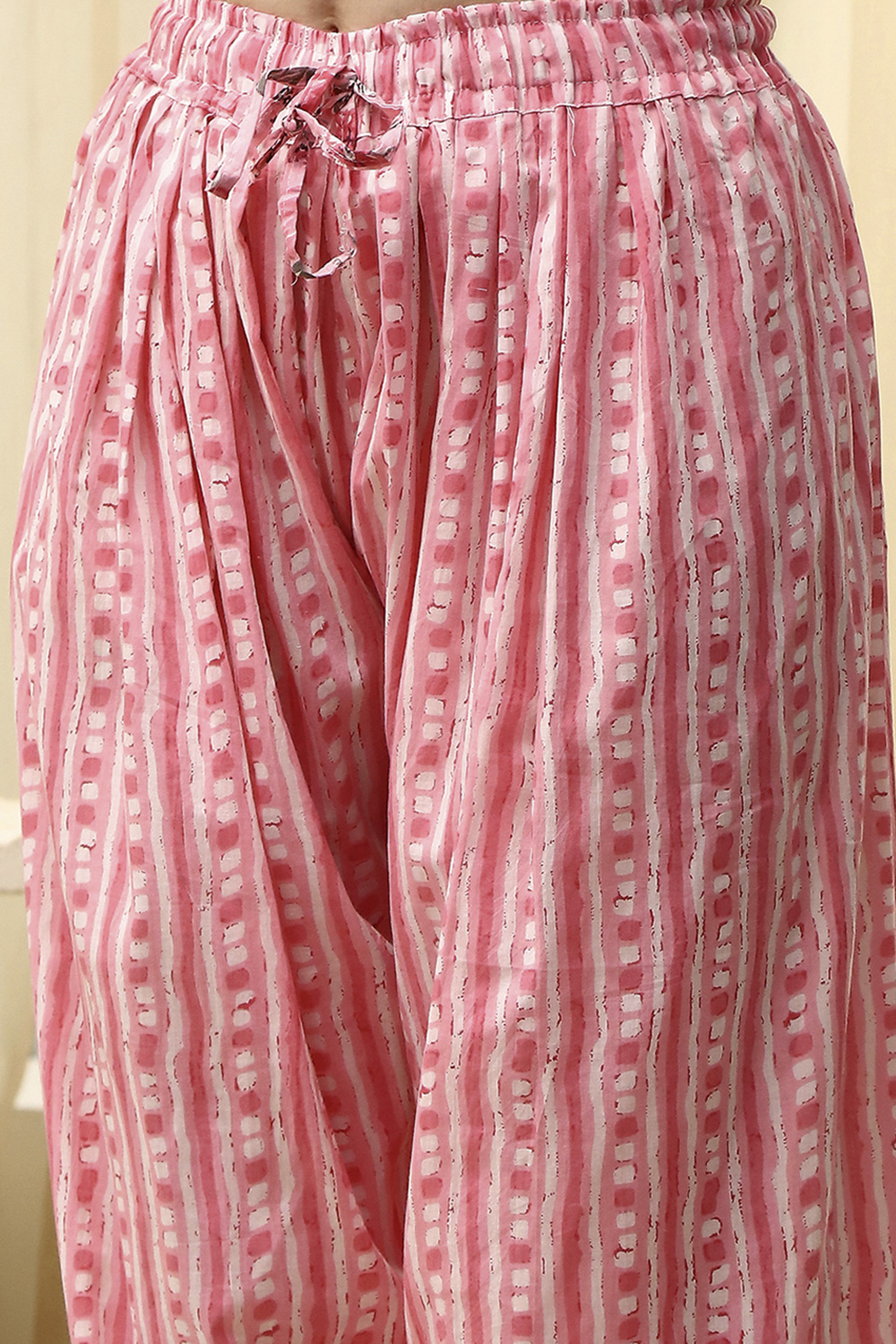 Pink Cotton Printed Embroidered Unstitched Suit Set image number 3