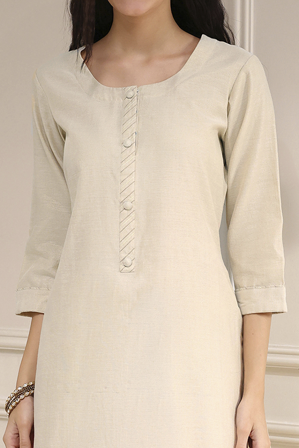 White Tissue Applique Unstitched Suit Set image number 2