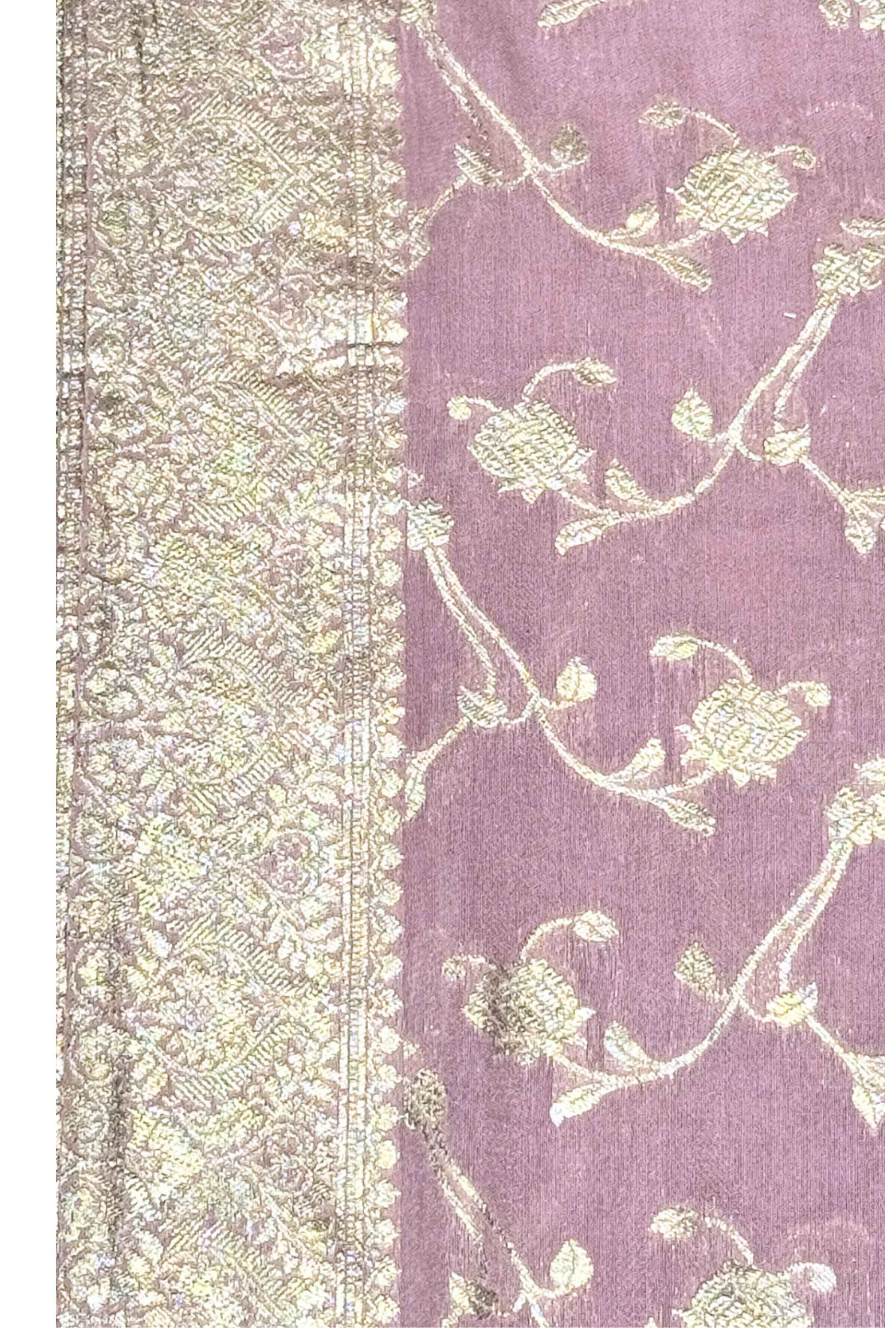 Lavender Jacquard Traditional Weaving Unstitched Suit Set image number 4