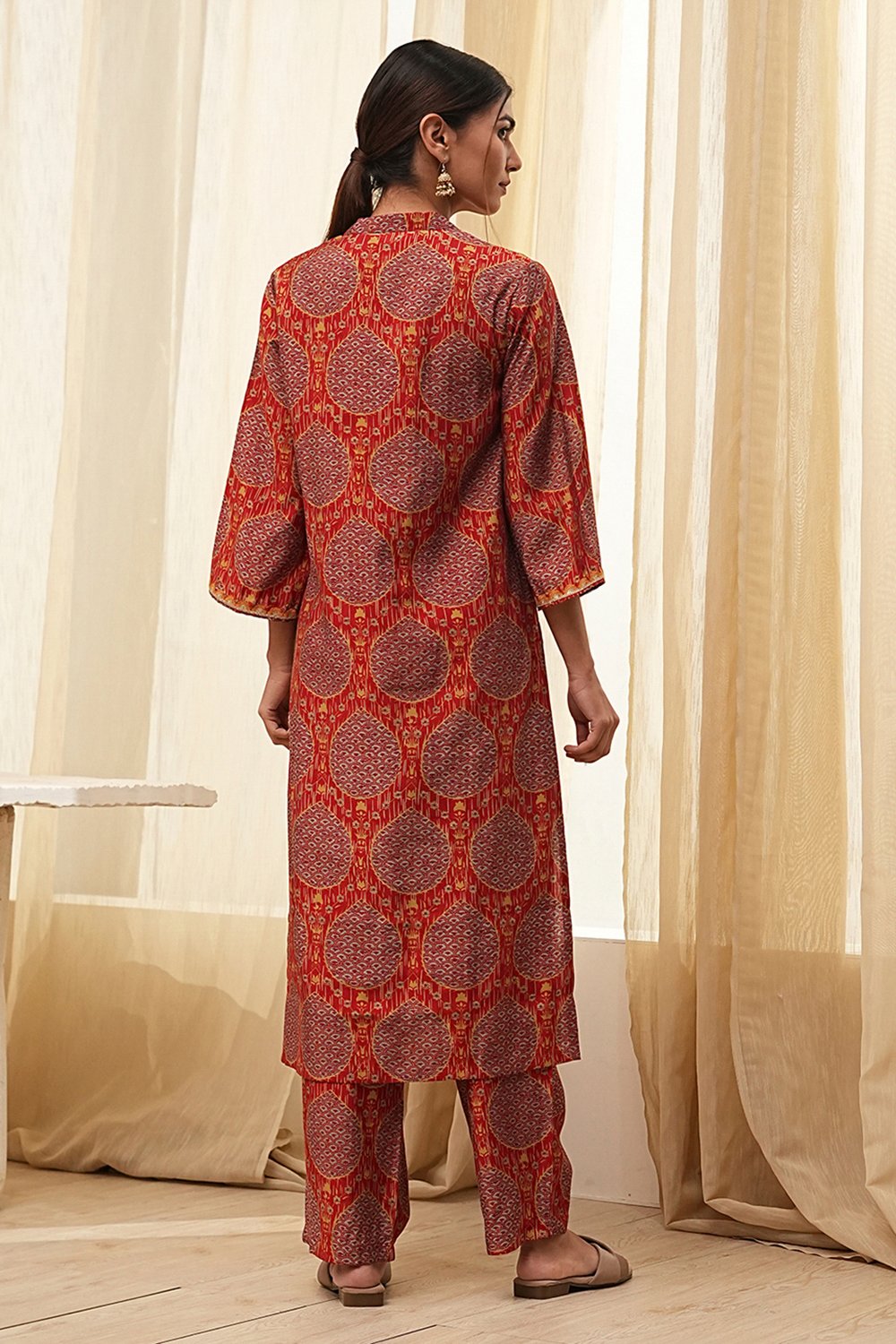 Rust Red Printed Co-ord Set image number 6
