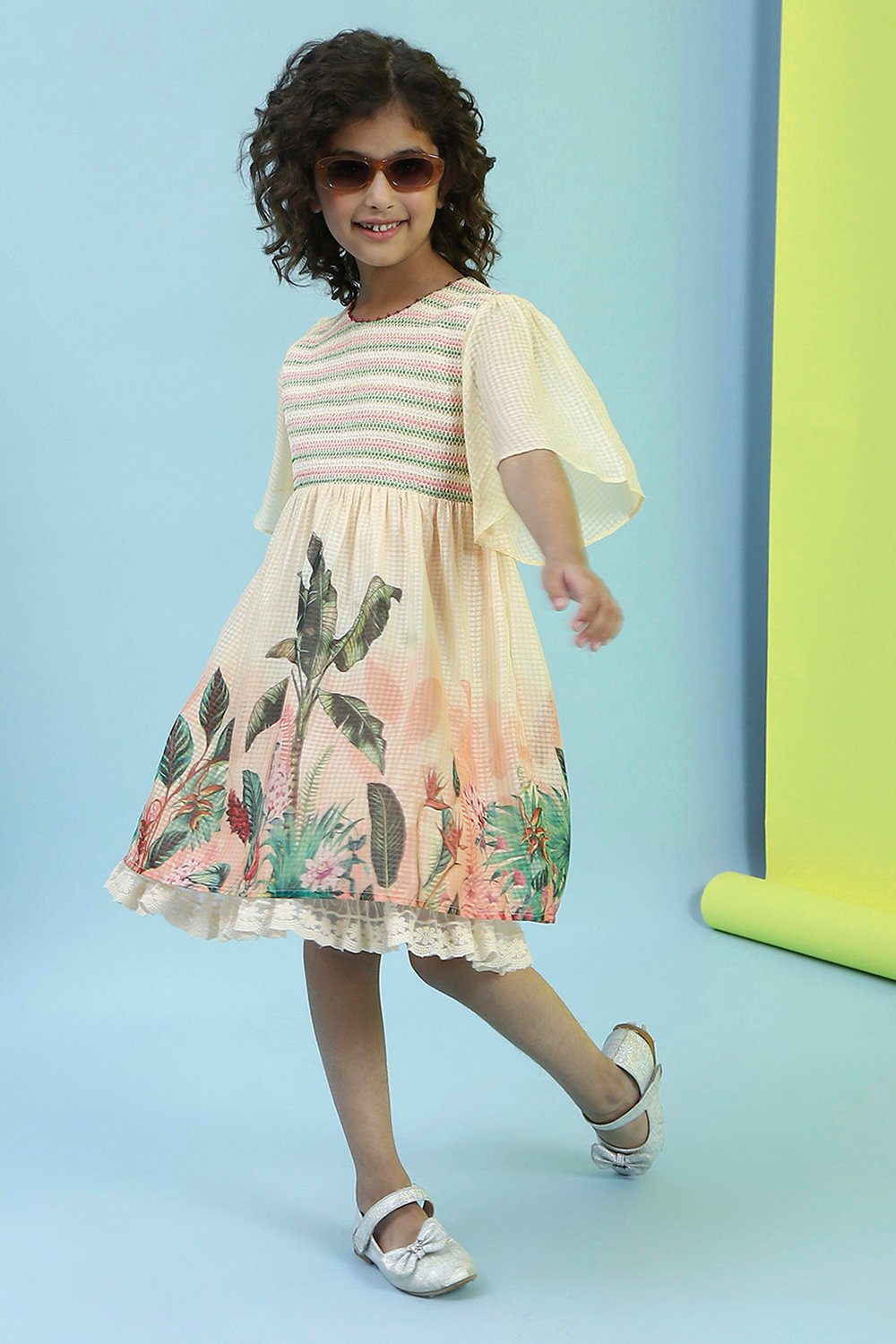 Beige Polyester Dress image number 0
