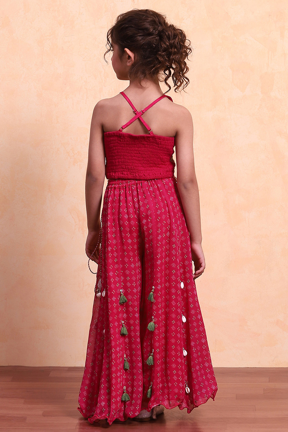 Pink Viscose Blend Straight Suit Set image number 4