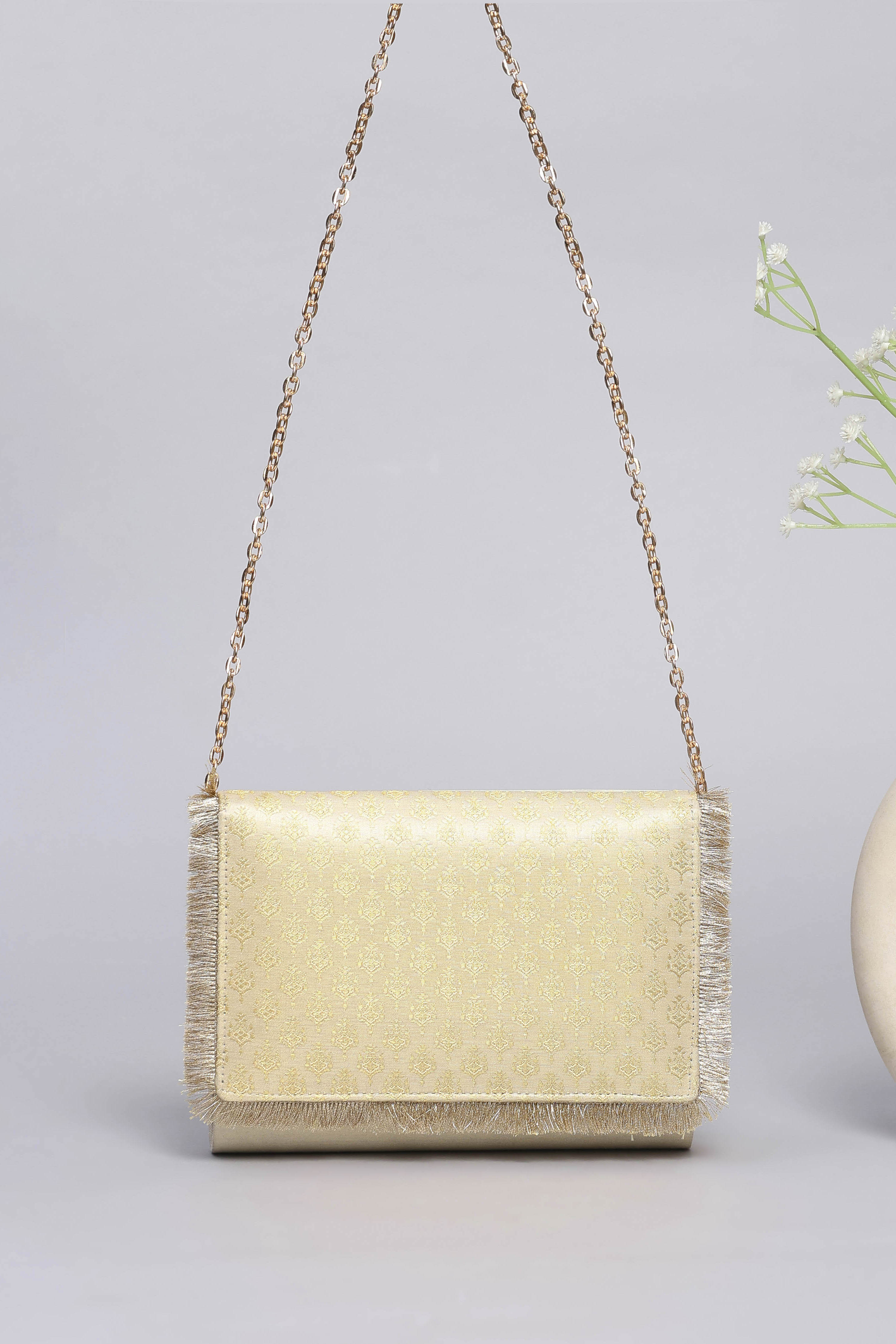 Gold Polycotton Clutch image number 2