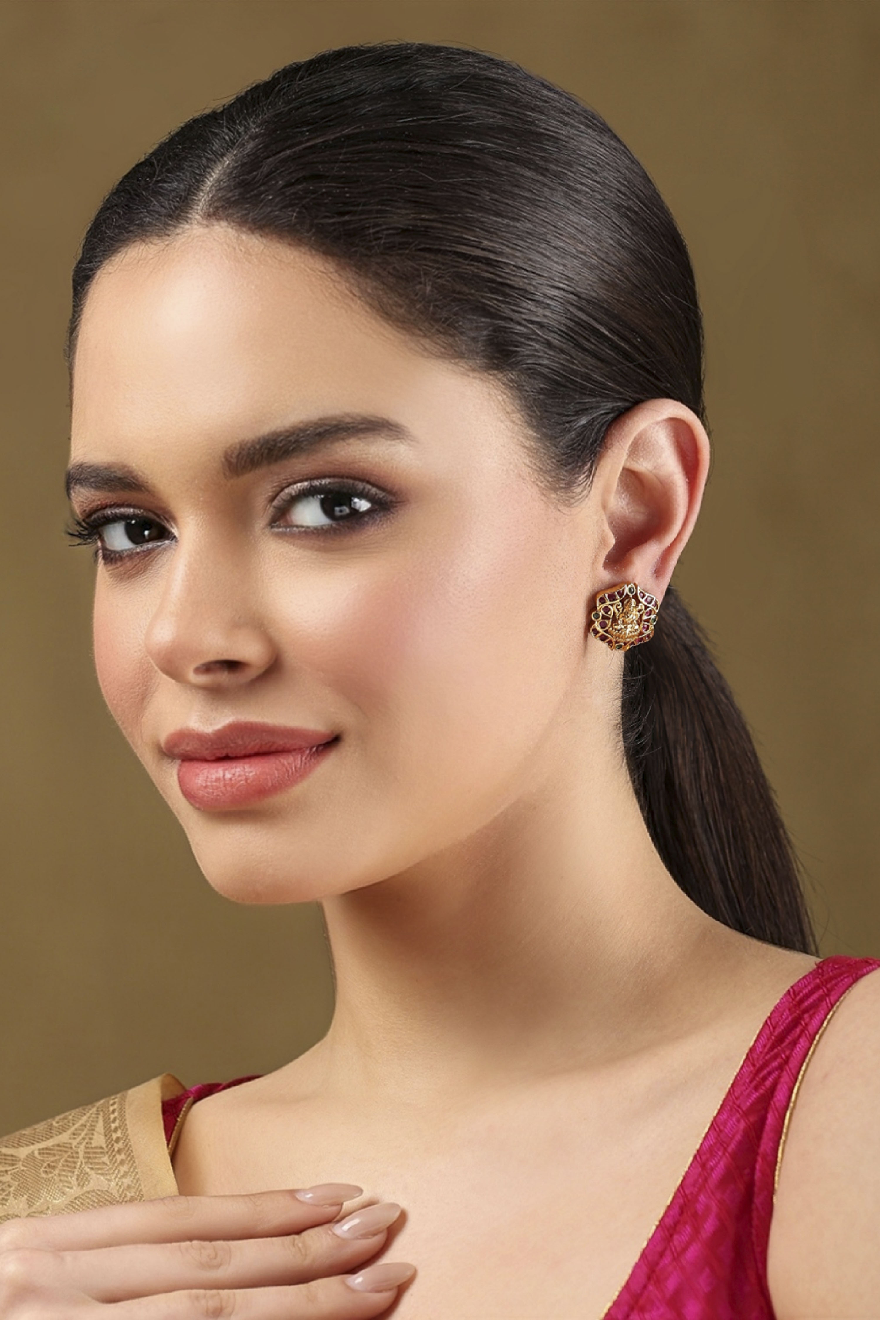 Multicolour Textured Earrings image number 3