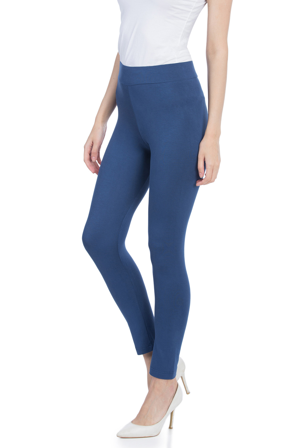 White Cotton And Art Silk Leggings image number 2