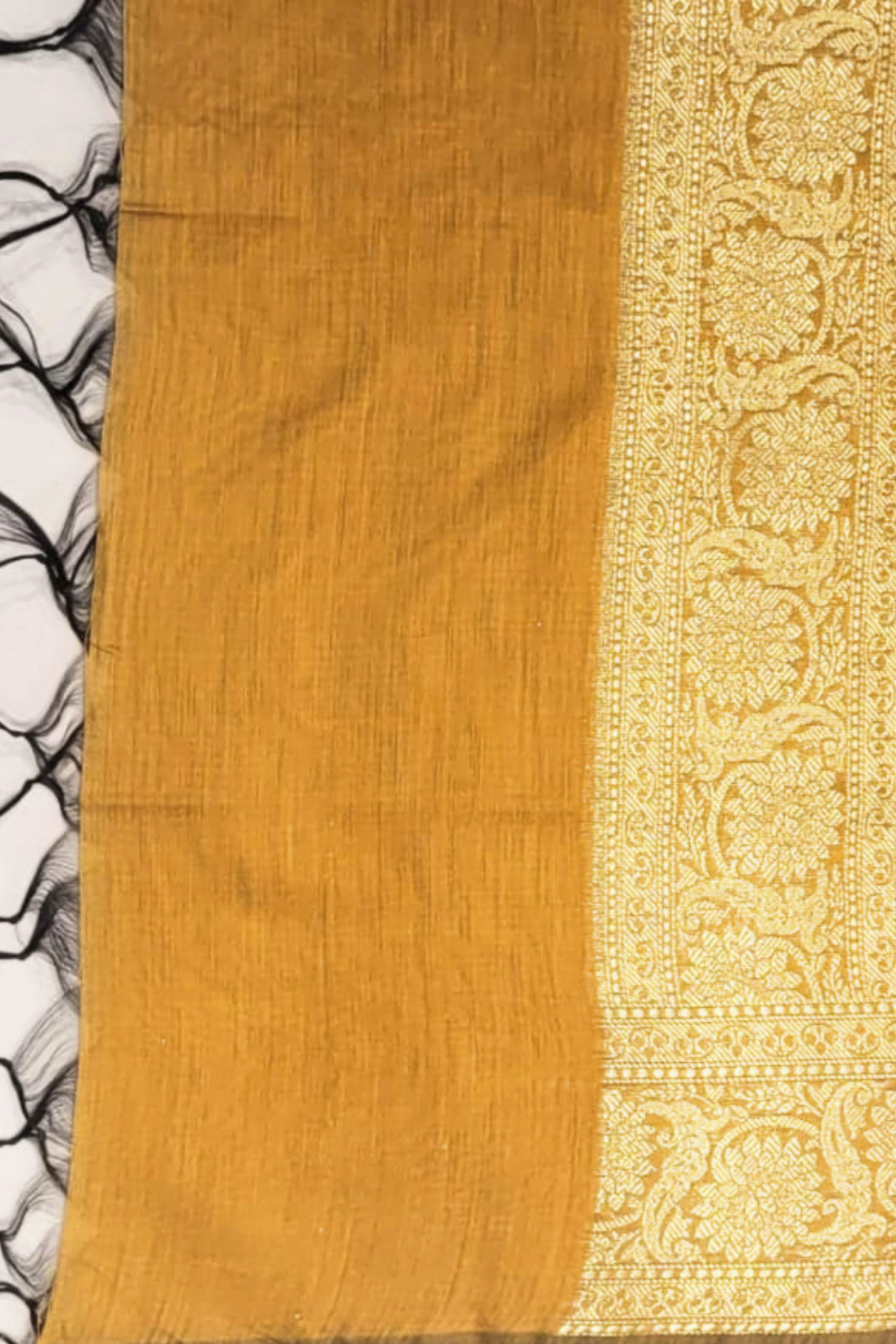 Green Chanderi Silk Printed Unstitched Suit Set image number 3